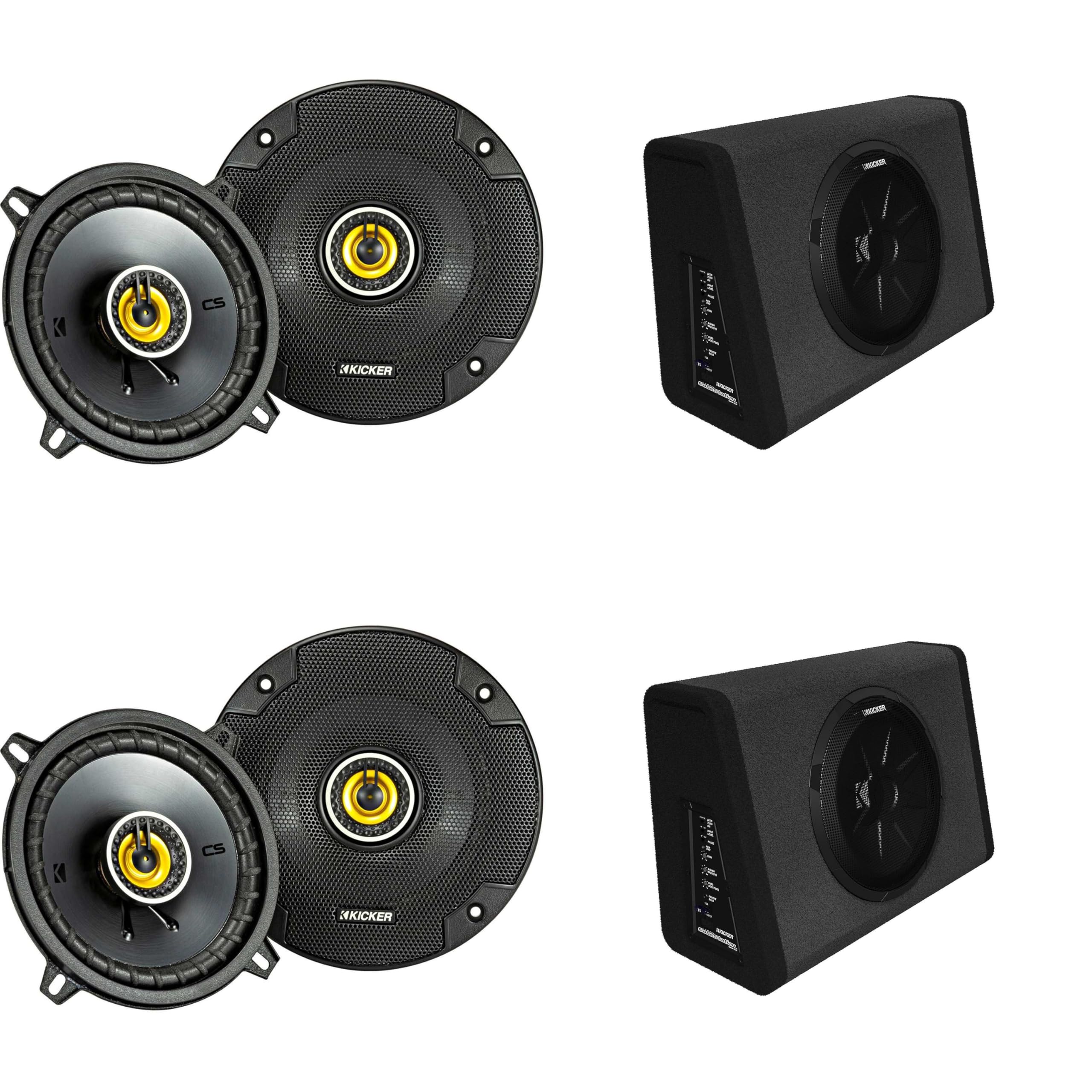 Kicker (2) 11PT250 Powered Sub Enclosure & (2) 46CSC54 5.25