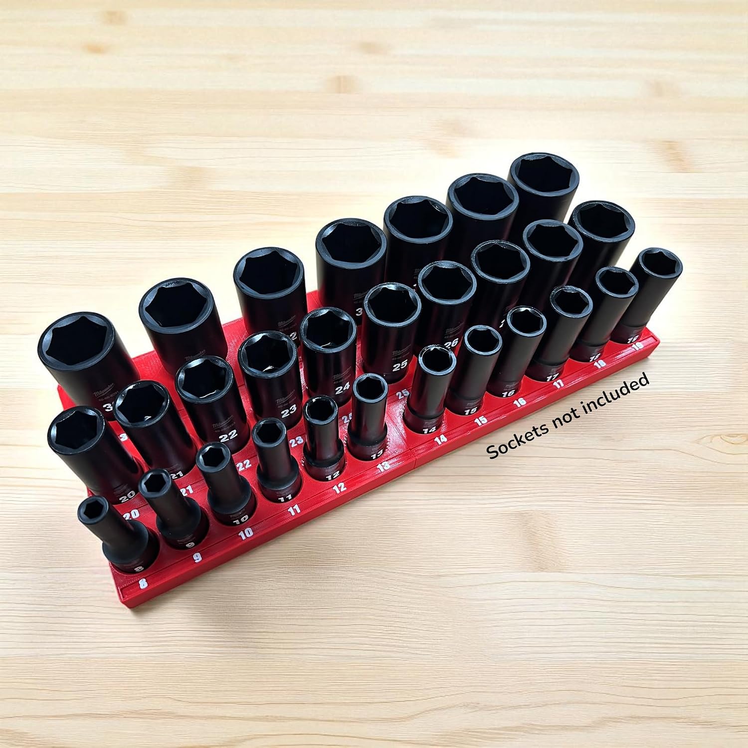 1/2" Drive Metric Socket Organizer (Model # 49-66-7015) Compatible with Milwaukee Shockwave