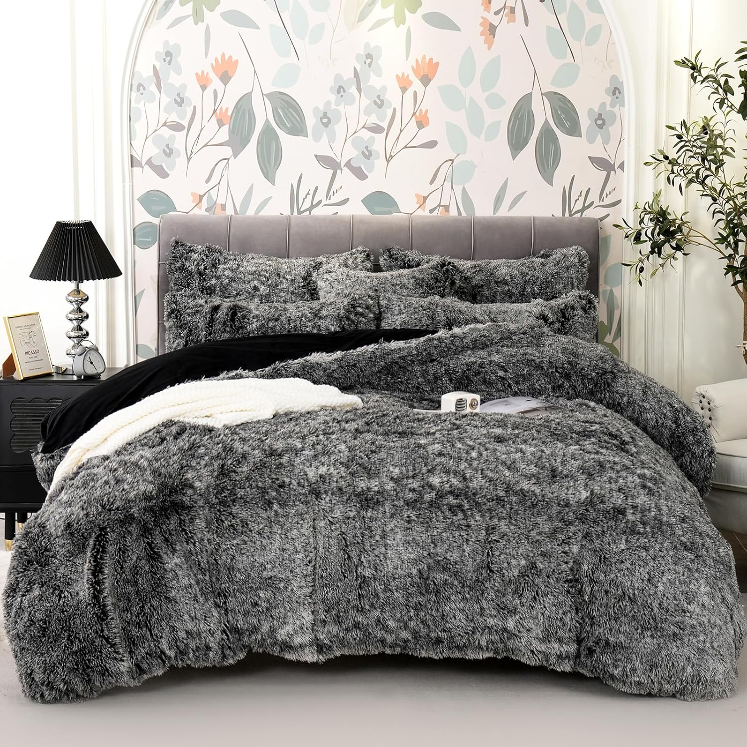 Plush Duvet Cover Set, Luxury Ultra Soft Velvet Duvet Cover