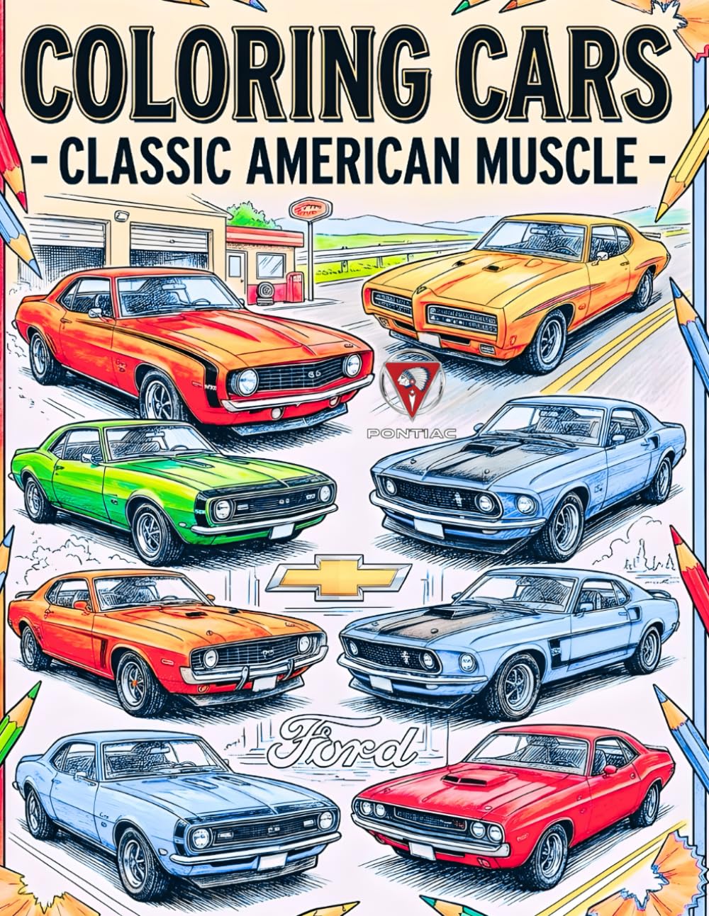 COLORING CARS: Classic American Muscle