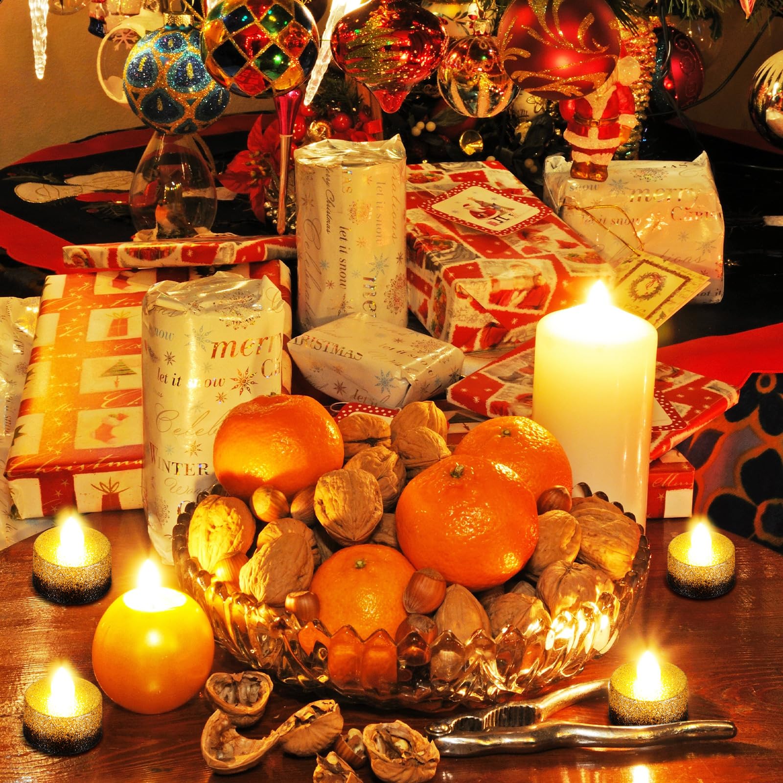 Confezione da 4 lumini a LED, senza fiamma, senza fiamma, candele a batteria, per decorazione per San Valentino, anniversario, matrimonio