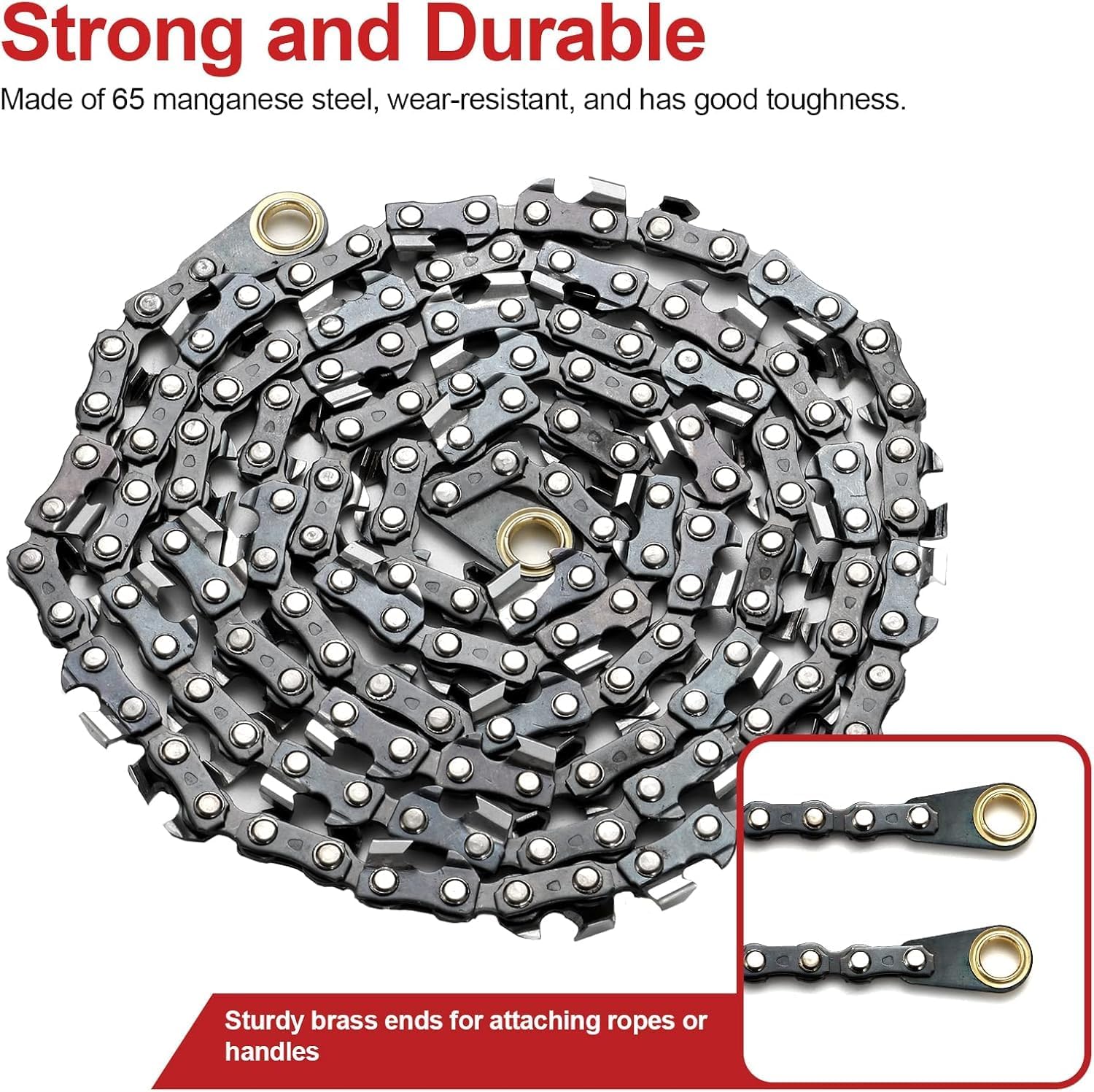 High Limb Rope Saw 55 Inch Rope Saw for Tree Limbs, Rope Saw Tree Saw High Limb Rope Chainsaw, Pocket Chainsaw, Limb Saw, Cable Saw,Hand Chain Saw