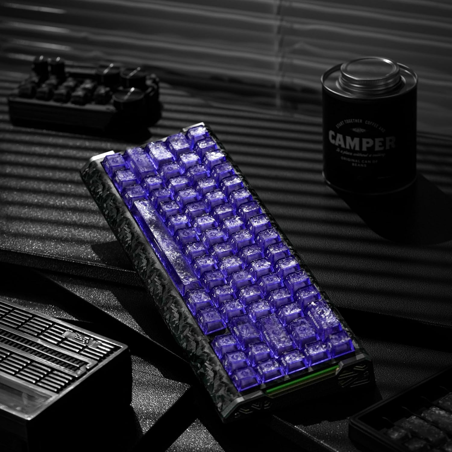 Purple Transparent Keycaps, Shine Through Keyboard Keycaps