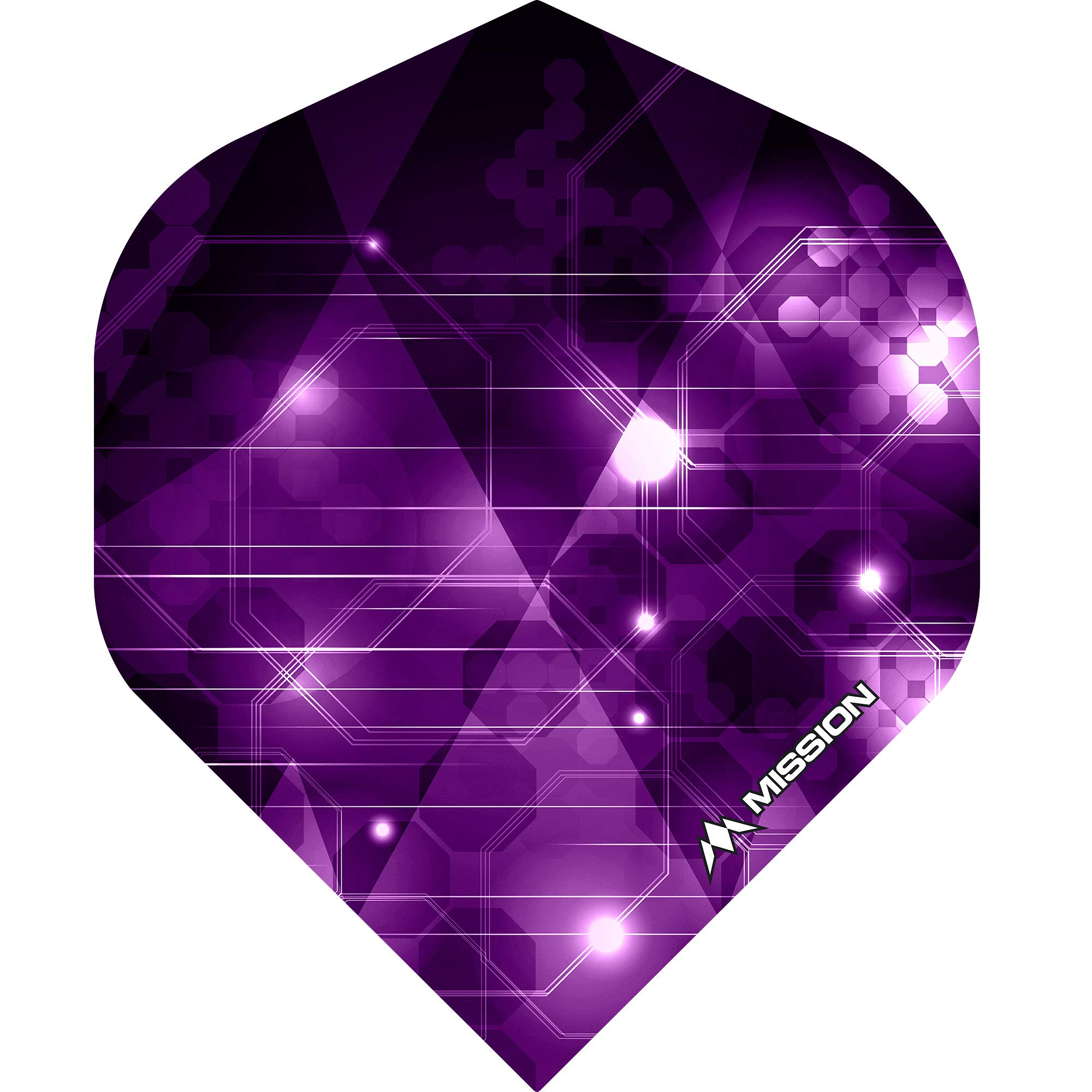 Mission Darts Astral Dart Flights | 100 Micron | Standard No2, 1 Set of 3 Flights, Purple (F2863)