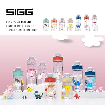 Sigg - Tritan Kids Water Bottle - With Straw - Leakproof - Lightweight - BPA Free - Scratch & Break Resistant - School & Sports - 0.35L / 0.45L