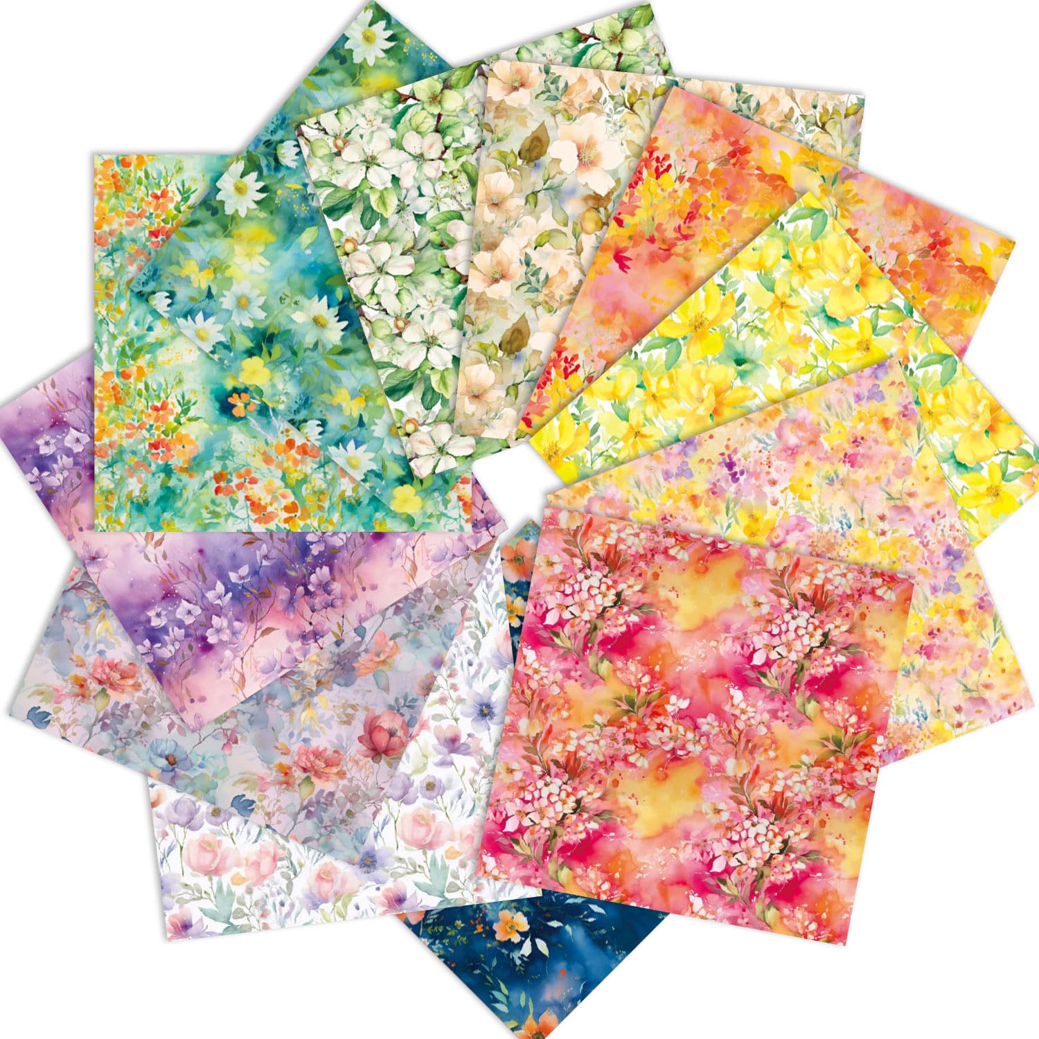 Snapklik.com : Vintage Floral Scrapbook Paper Pad Flower Patterned ...