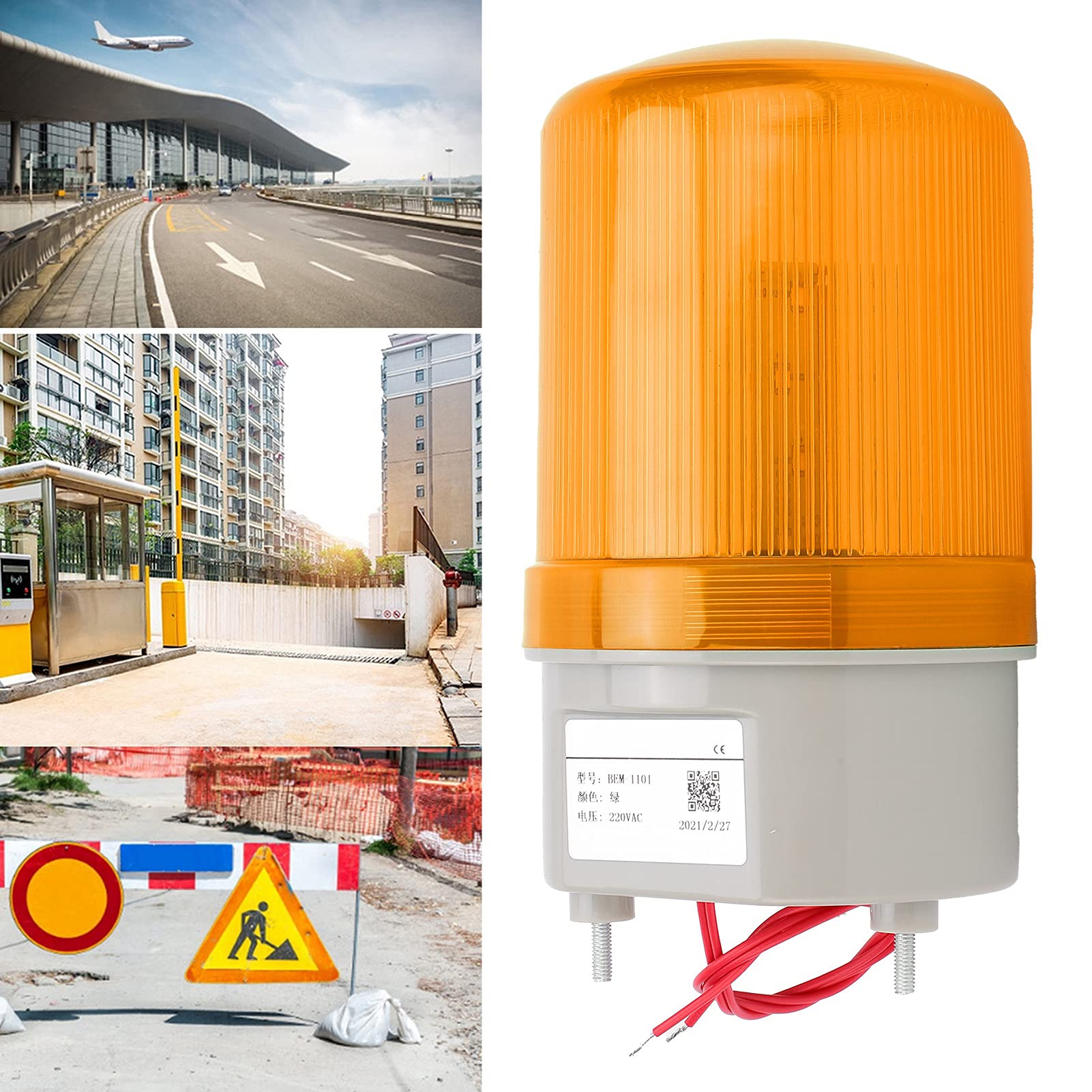 Emergencia Coche Rotativo LED Luz de Advertencia Amarillo Luz de Estroboscópicas 220 VCA BEM-110