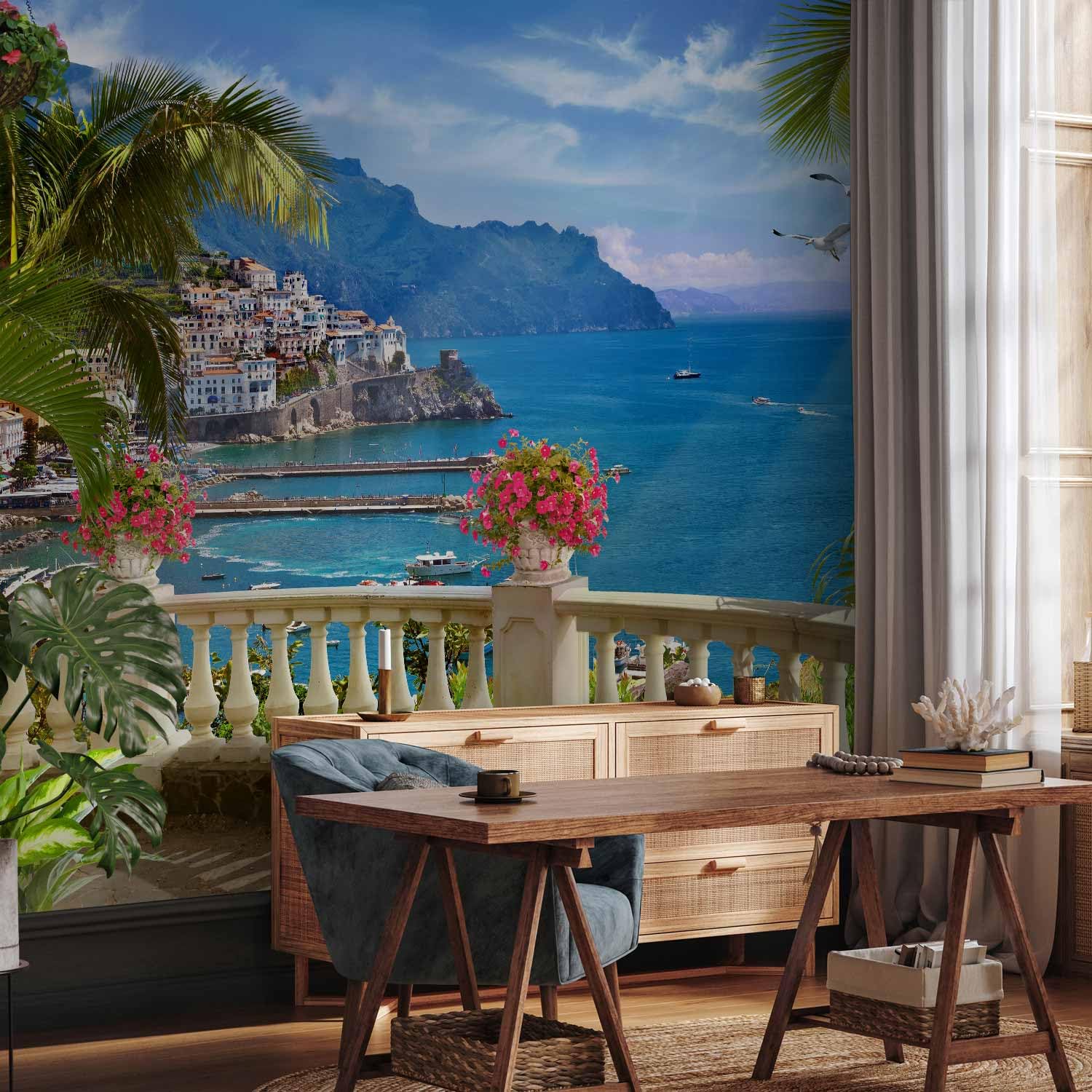 murando - Carta da Parati Moderna per Cameretta, Mare, 200x140 cm | Fotomurali in TNT, Decorazione da Muro XXL, Carte da Parati Moderne, Italia, Produzione Europea