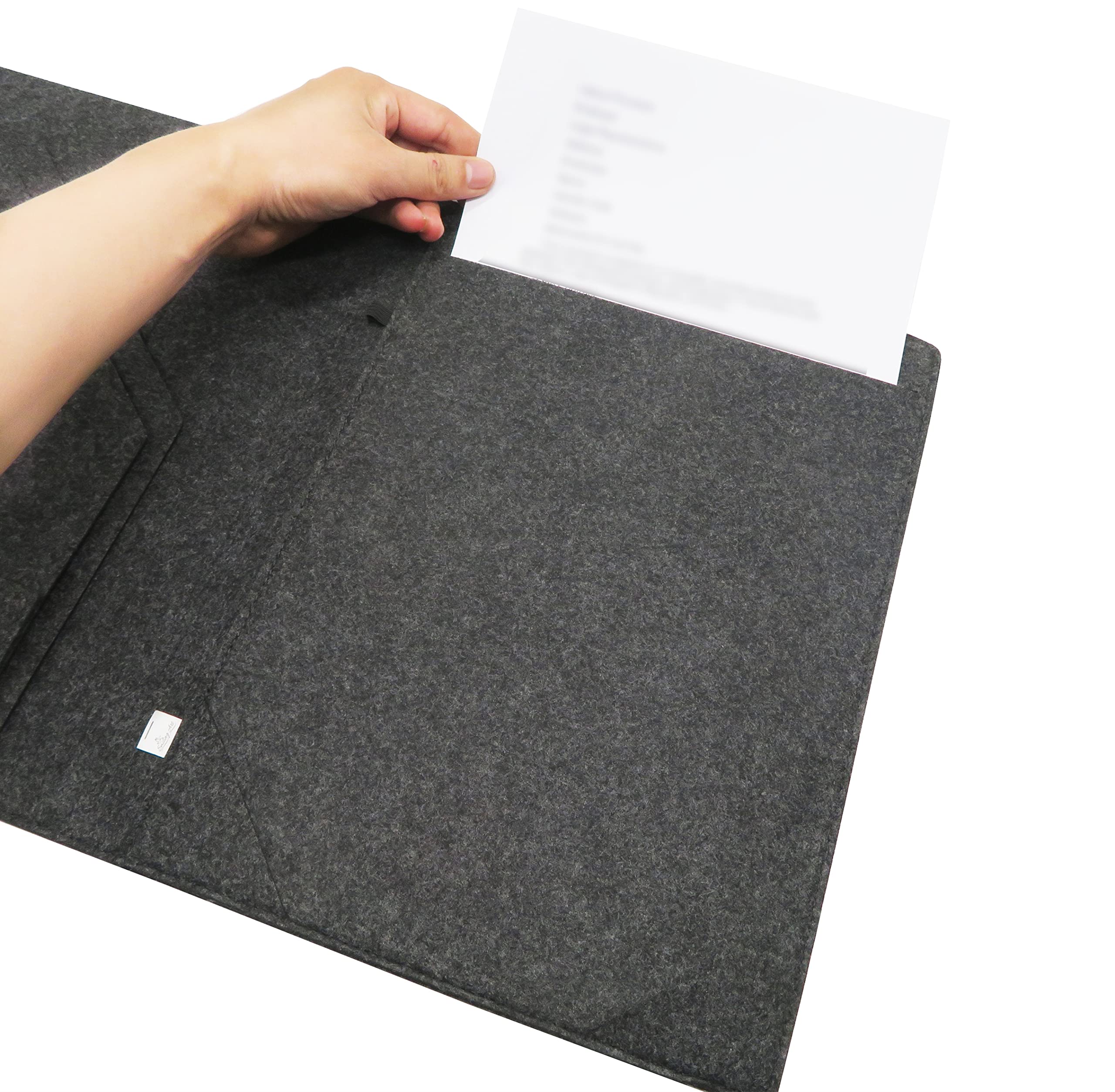 Smiling Art Writing Case Presentation Folder Conference Folder File Folder Document Bag Organiser Folder A4 Made of Felt for Writing Pad Documents - Image 3