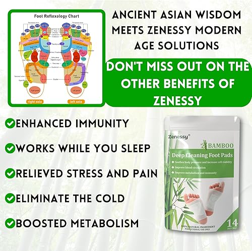 Miniatura 4 de 14 almohadillas | Almohadillas de limpieza profunda para los pies | Mejor sueño y cuidado de los pies | Parches de bambú para pies | Almohadillas