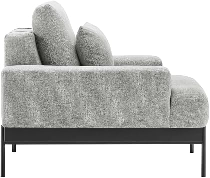 Modway Proximity Modern Fabric Upholstered Accent Armchair, Light Gray