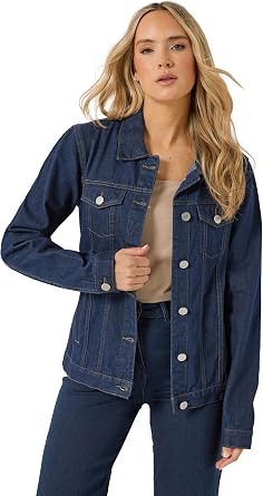 Long Tall Sally Lts Tall Womens Indigo Blue Denim Jacket Blue