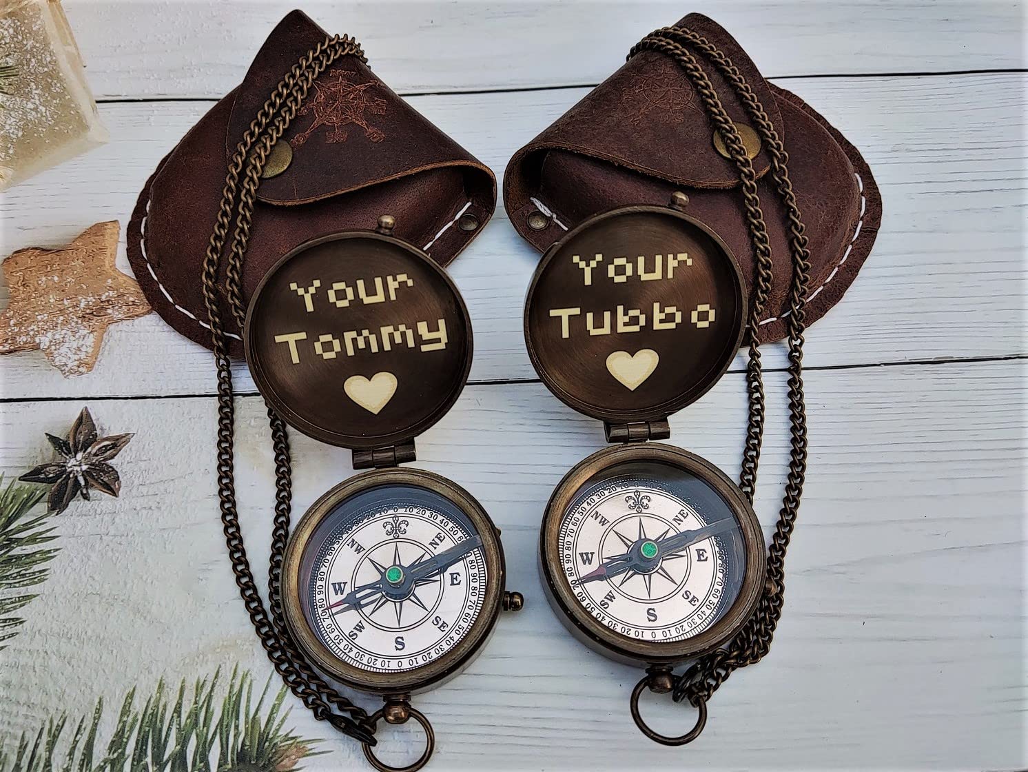 Personalized Compass Your Tommy Your Tubbo Compass Working Functional Compass with Custom Engraving, Gift for Valentine Day, Gift for Boyfriend, Tommy tubbo-image-6