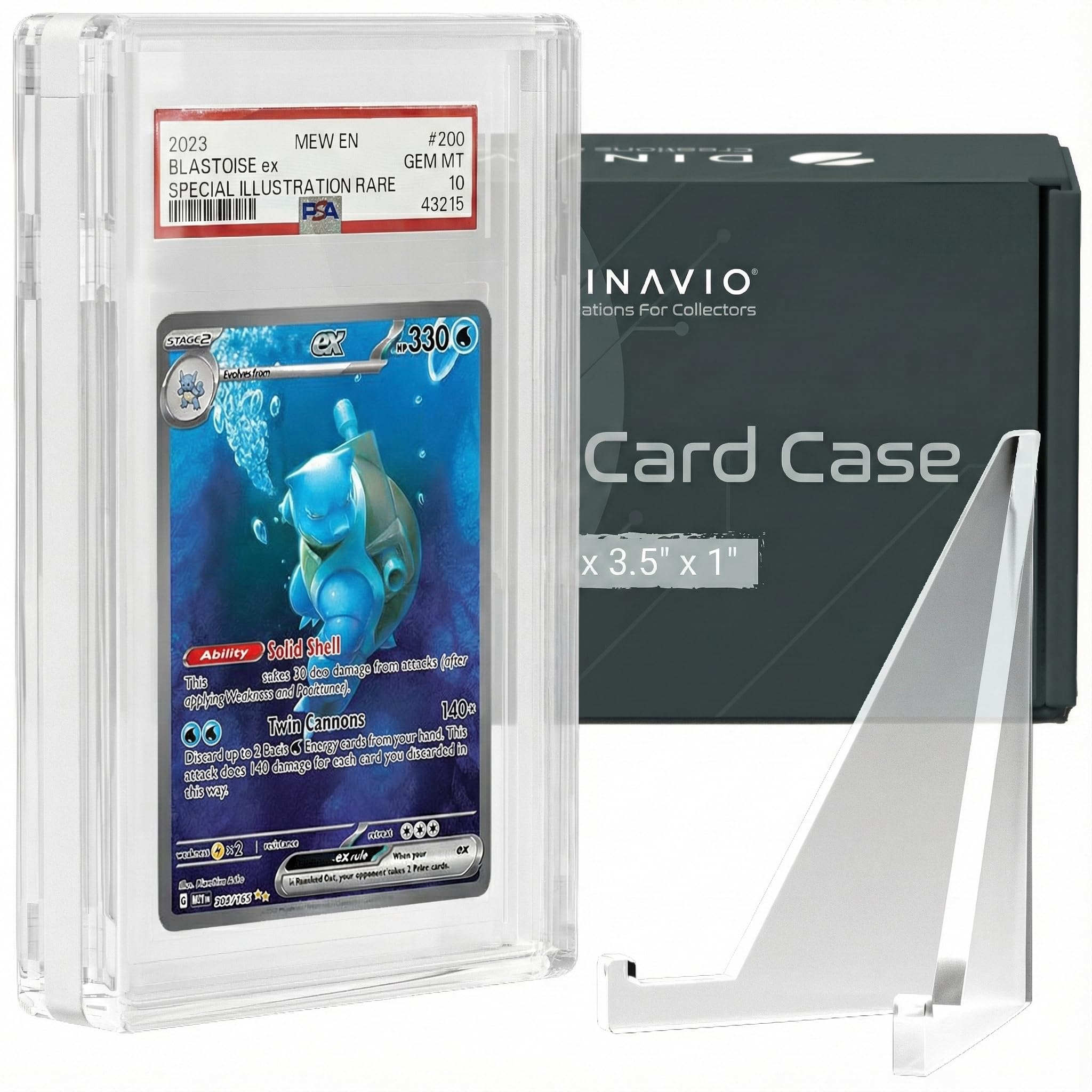 Dinavio Crafthouse PSA Graded Card Display Acrylic Case for Standard PSA and CGC Slabs - Slab Case - PSA Card Case - Graded Card Display Case -