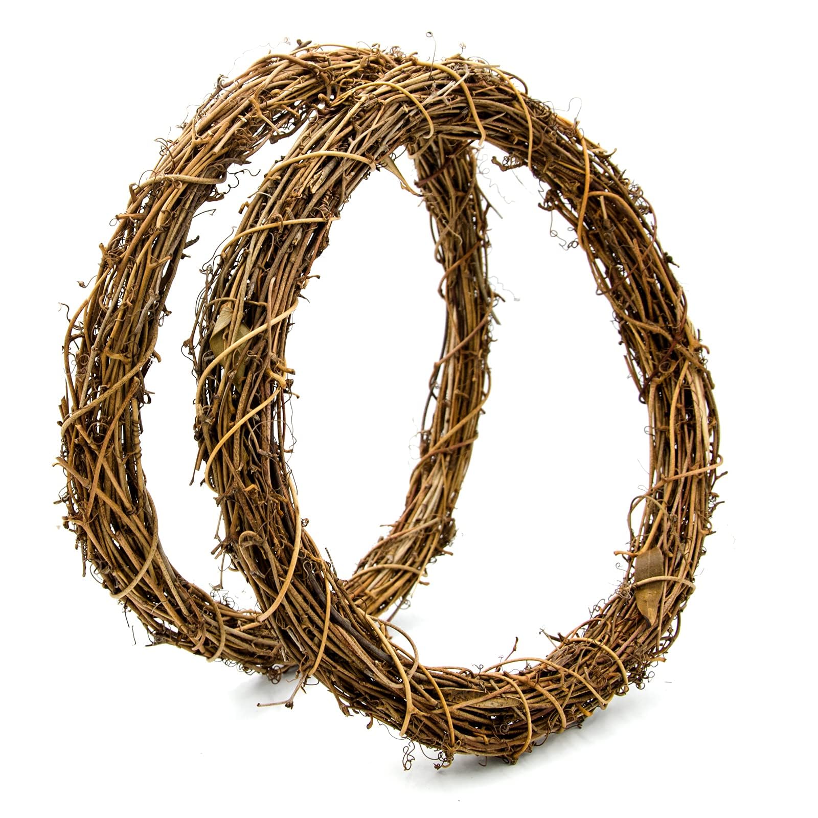 Apragaz 2Pcs Wreath Making Supplies, 30CM Diameter Wreath Base, Wreath Ring Natural Rattan Wreath for DIY Xmas Craft Front Door Wall Hanging Holiday Party Decors
