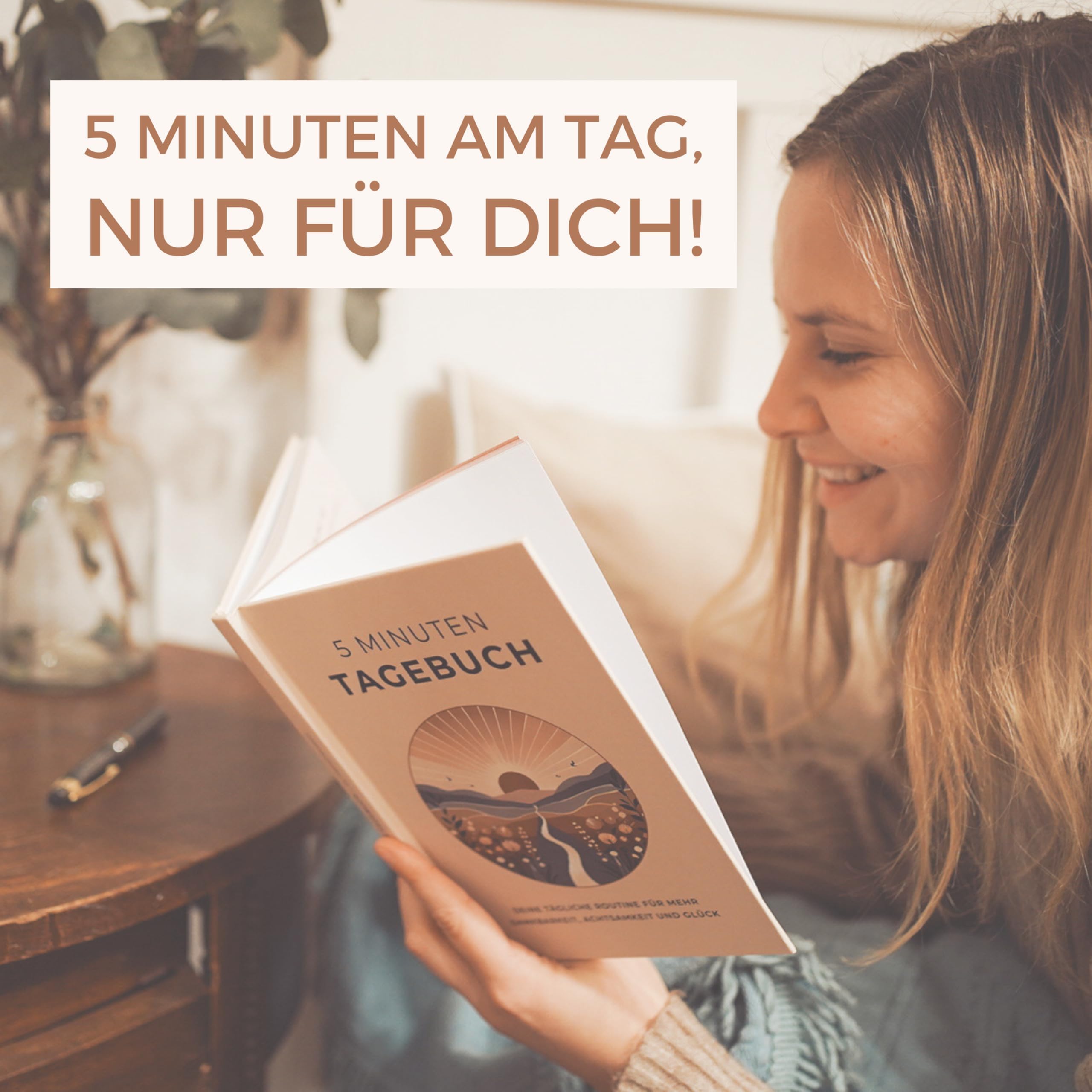 memoriecation 5 Minuten Tagebuch - Dein Journal für mehr Dankbarkeit, Achtsamkeit und Glück - Tagebuch für Erwachsene, Dankbarkeitstagebuch, Achtsamkeitstagebuch für 5 bis 6 Minuten Journaling