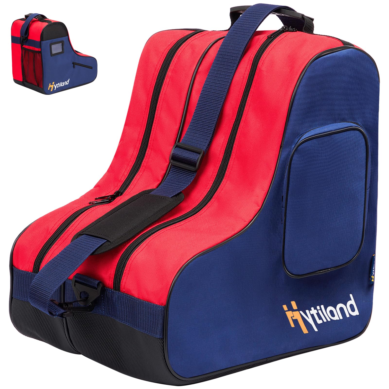 Hytiland Breathable Roller Skate Bag - Adjustable Shoulder Strap, Large Capacity for Youth & Adults - Fit Inline, Ice & Roller Skate Accessories - C Blue — image 1