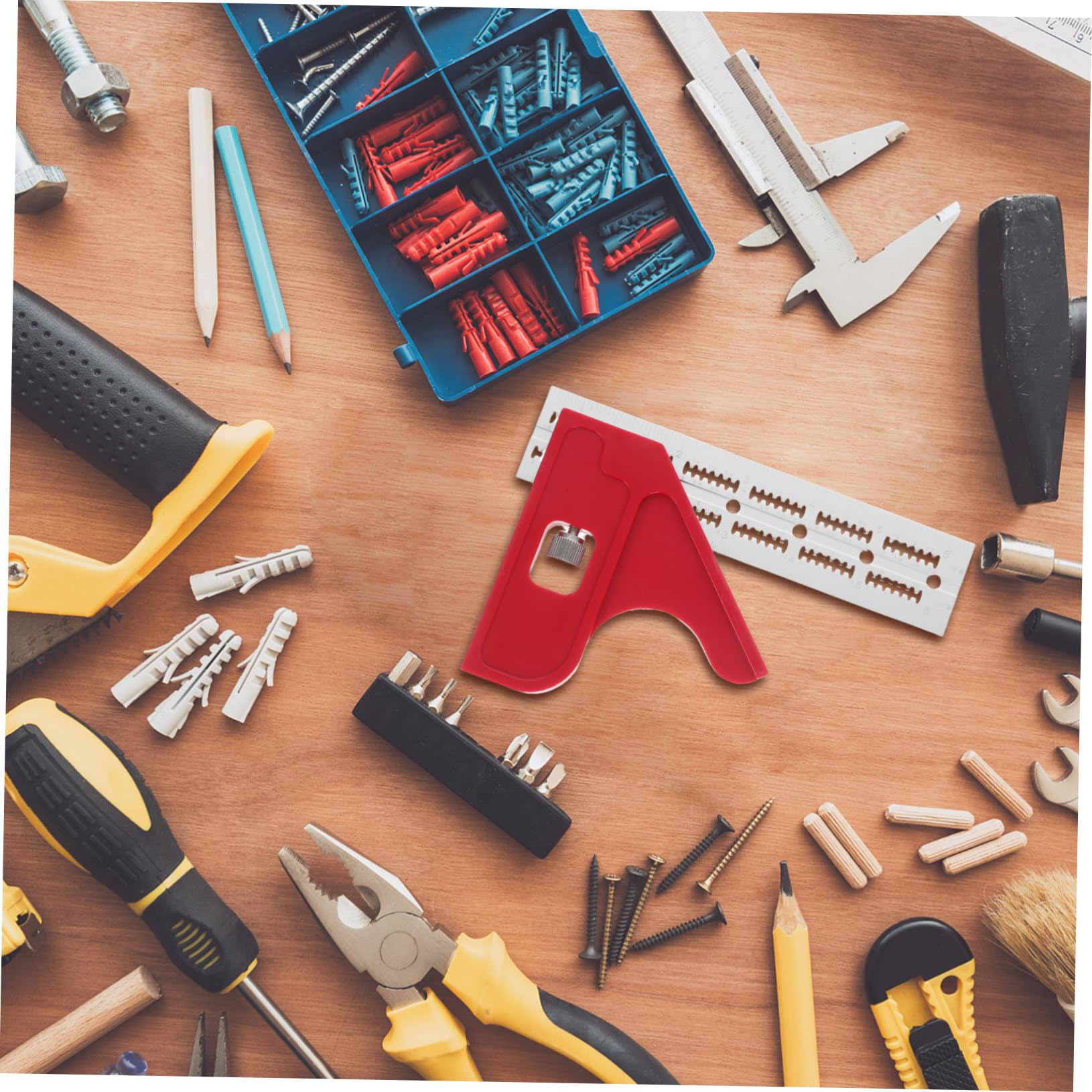 NUOBESTY 4 Pezzi Squadra Di Misurazione Per Carpenteria Misura Angolo Goniometro Per Lavorazione Del Legno Righello Per Carpentieri Righello Di Precisione Per Lavorazione Del Legno