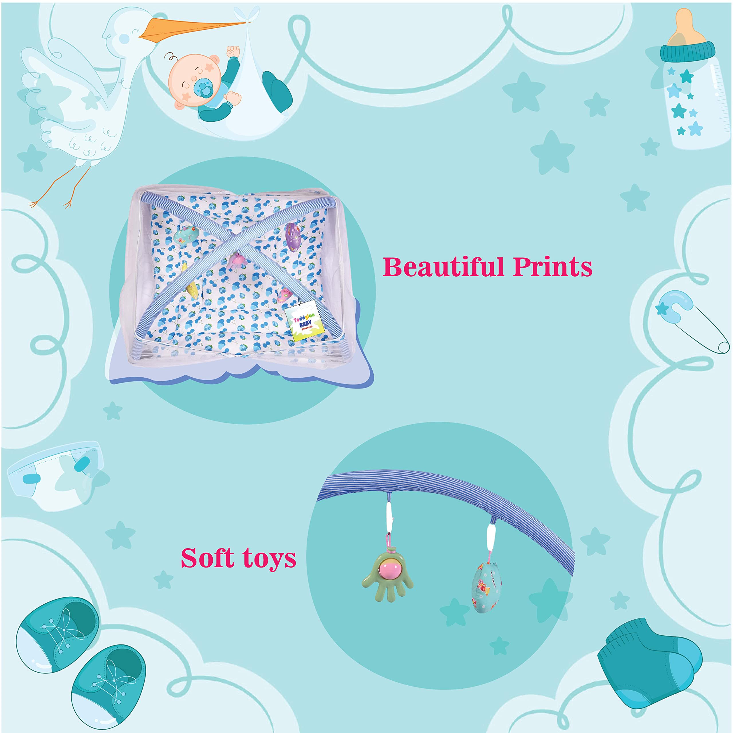 Toddylon Baby Bed New Born Baby Bedding Set Combo of Baby Mattress with Mosquito Net | Carry Bag | Cotton Beds | Carry Bag | Unisex Infants (0-6 Months) (2PCS Set) 3