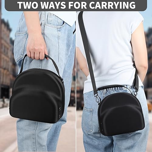 Miniatura 34 de Funda rígida para gorra de béisbol, funda de viaje con correa ajustable para el hombro, funda para 12 gorras de béisbol, perfecta para viajes y Negro