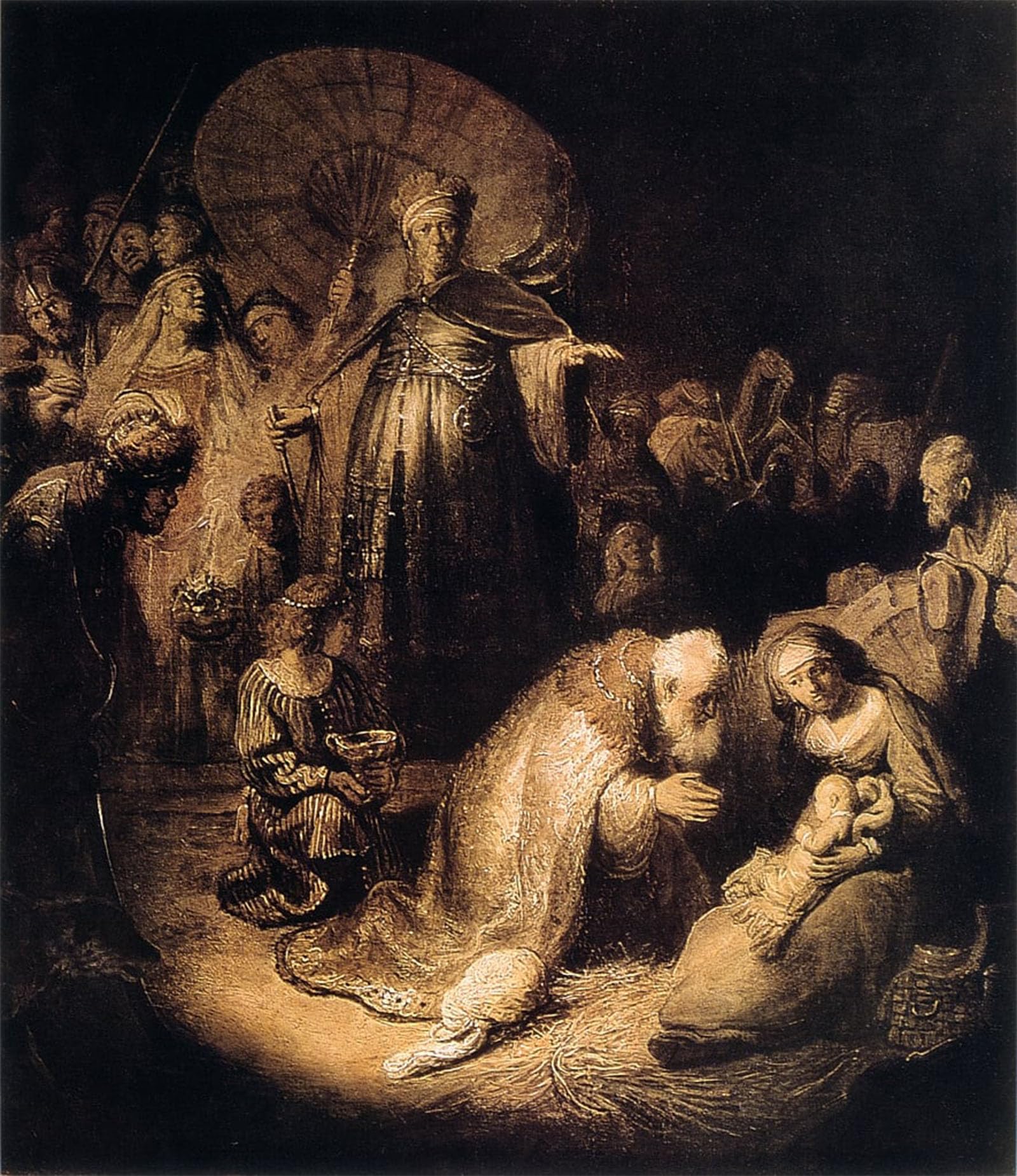 ARTXLXXBN Famous Art Print Poster Vintage Wall Art The adoration of the magi by Rembrandt van Rijn Canvas Art Poster for Home Decor 60x90cm