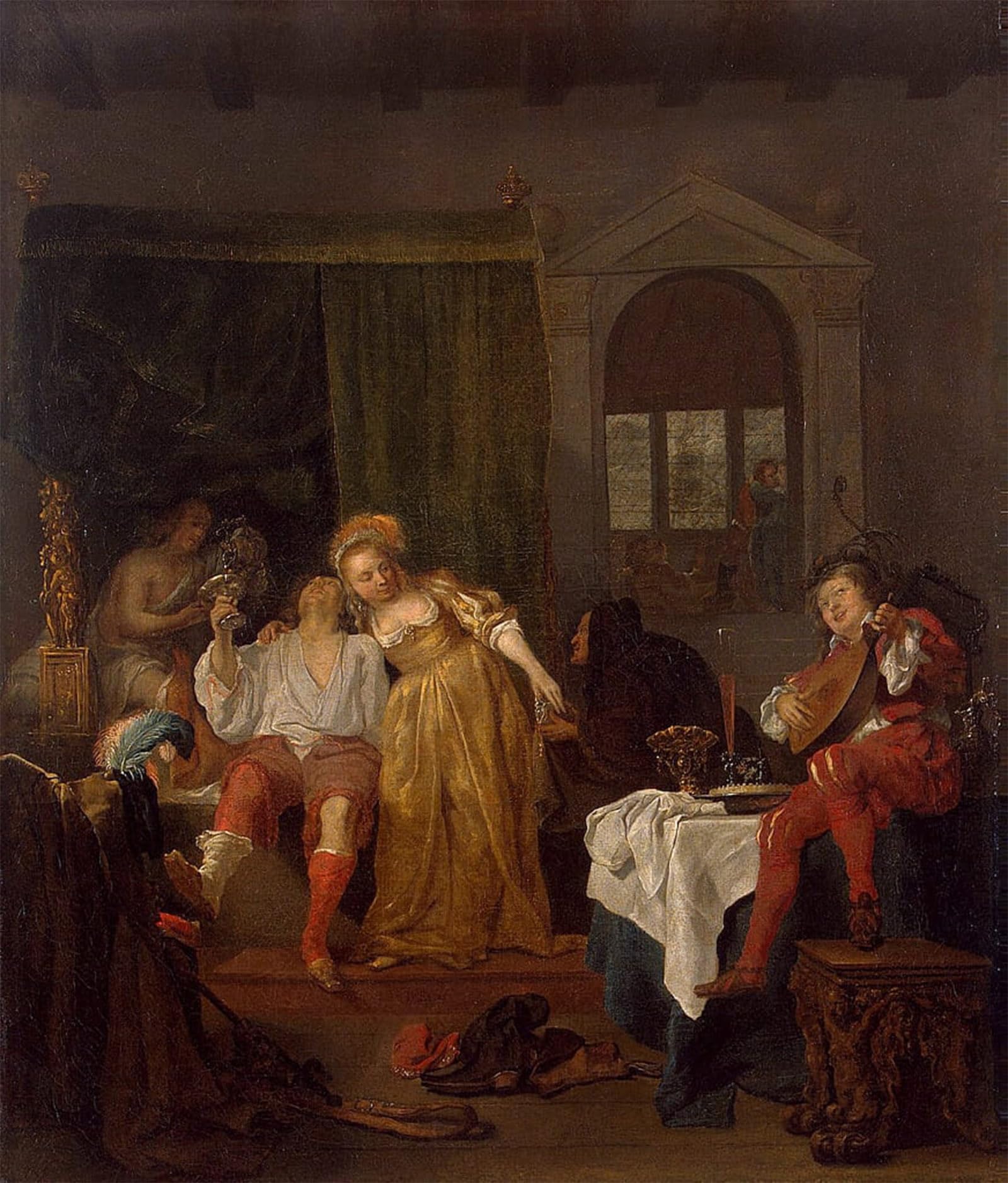POSTERIIk Famous Print Pop Art Wall Art Graffiti the Parable of the Prodigal Son by Gabriel Metsu Art Prints for Home Decor 60x90cm