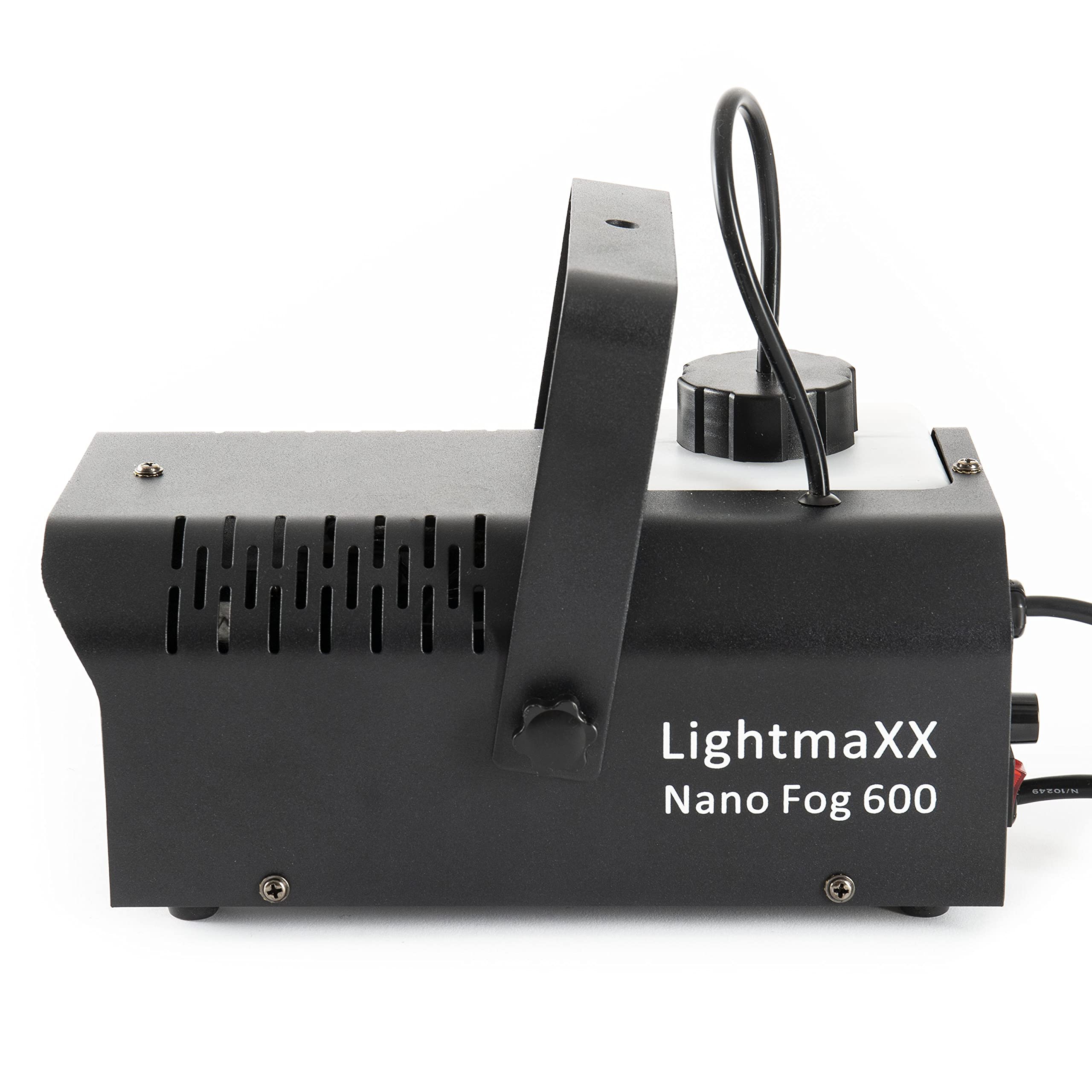 Nebelmaschine lightmaXX Nano Fog 600, 600 Watt, 14m³/min Ausstoß, 3.5m Reichweite, 1.1L Tankvolumen, inklusive Fernbedienung