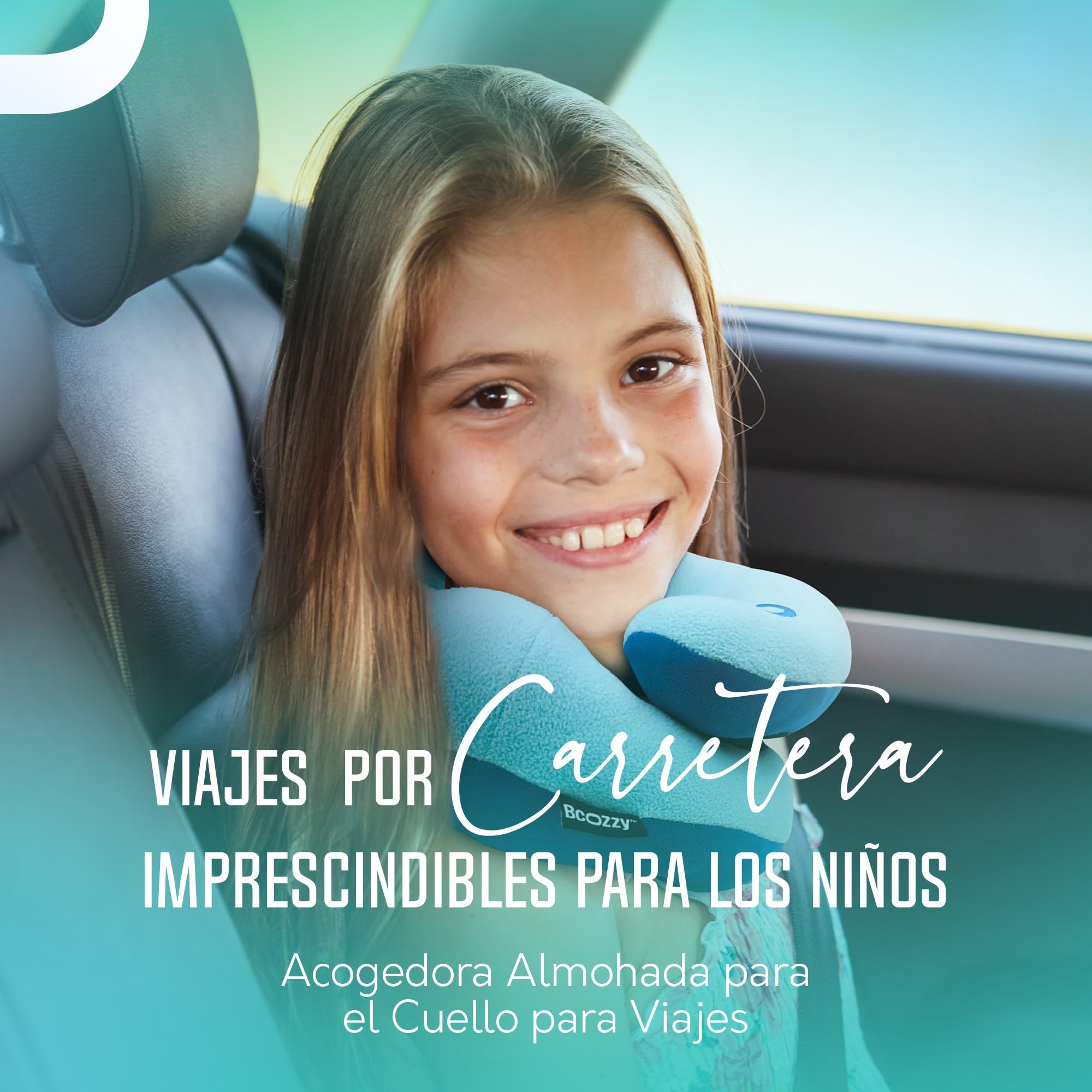 BCOZZY Almohada de Viaje Infantil Cervical Pack 2 – S Gris & S Azul Marino – Soporte Patentado Cabeza y Cuello – Confort para niños