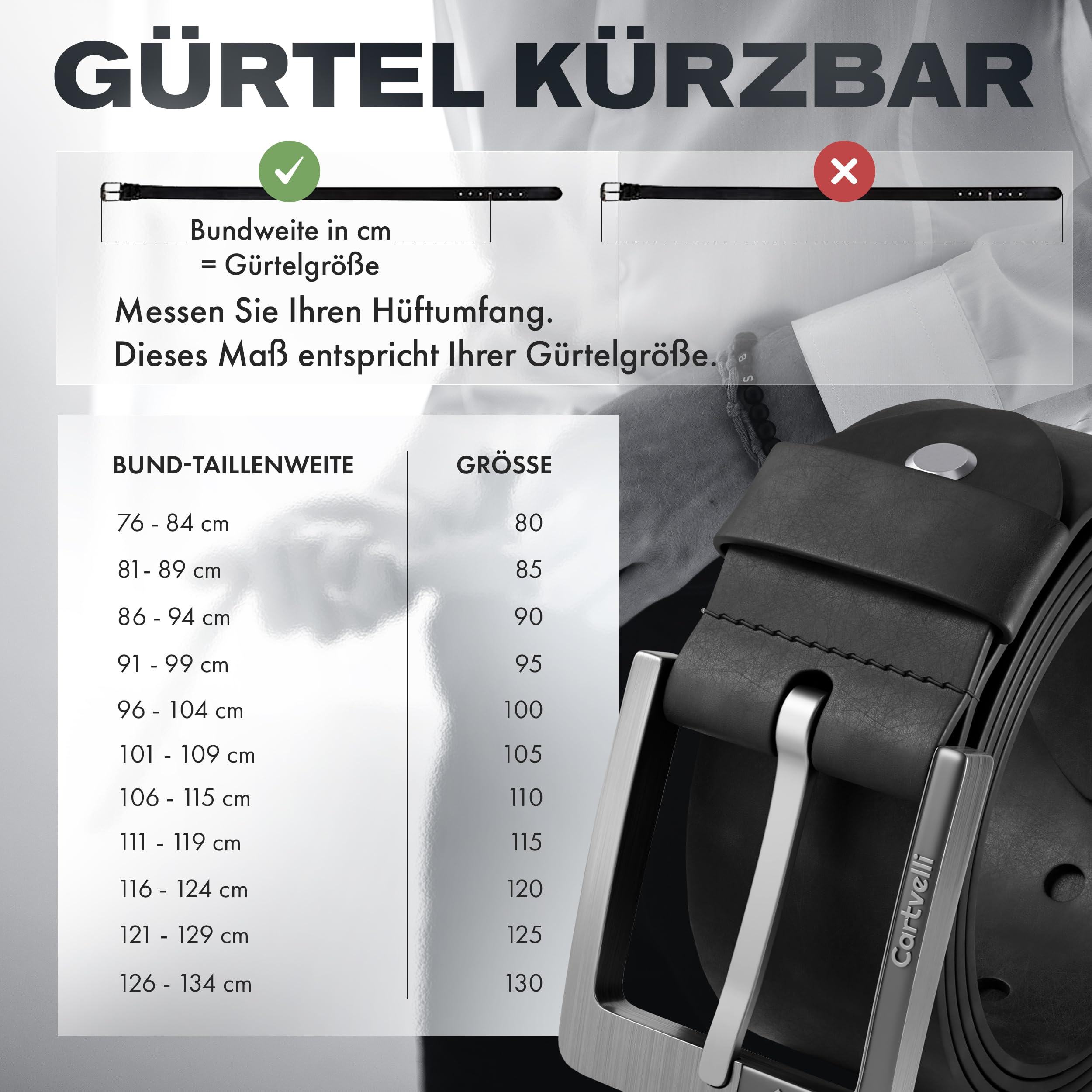 Premium Ledergürtel Herren Made in Germany mit Geschenkbox Echt-Leder Herrengürtel Vollleder - Jeansgürtel 40mm Anzug jeans chino pants