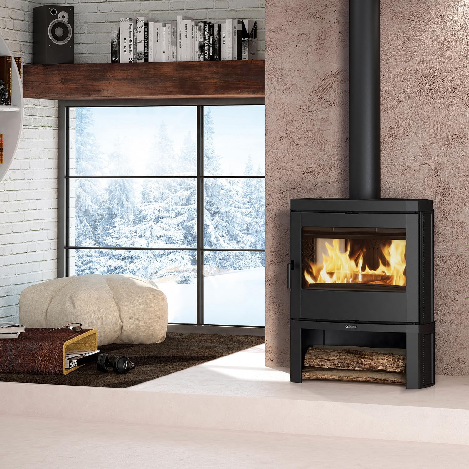 La Nordica Jennifer 16 Cheminée en fonte Anthracite Noir 7,7 kW