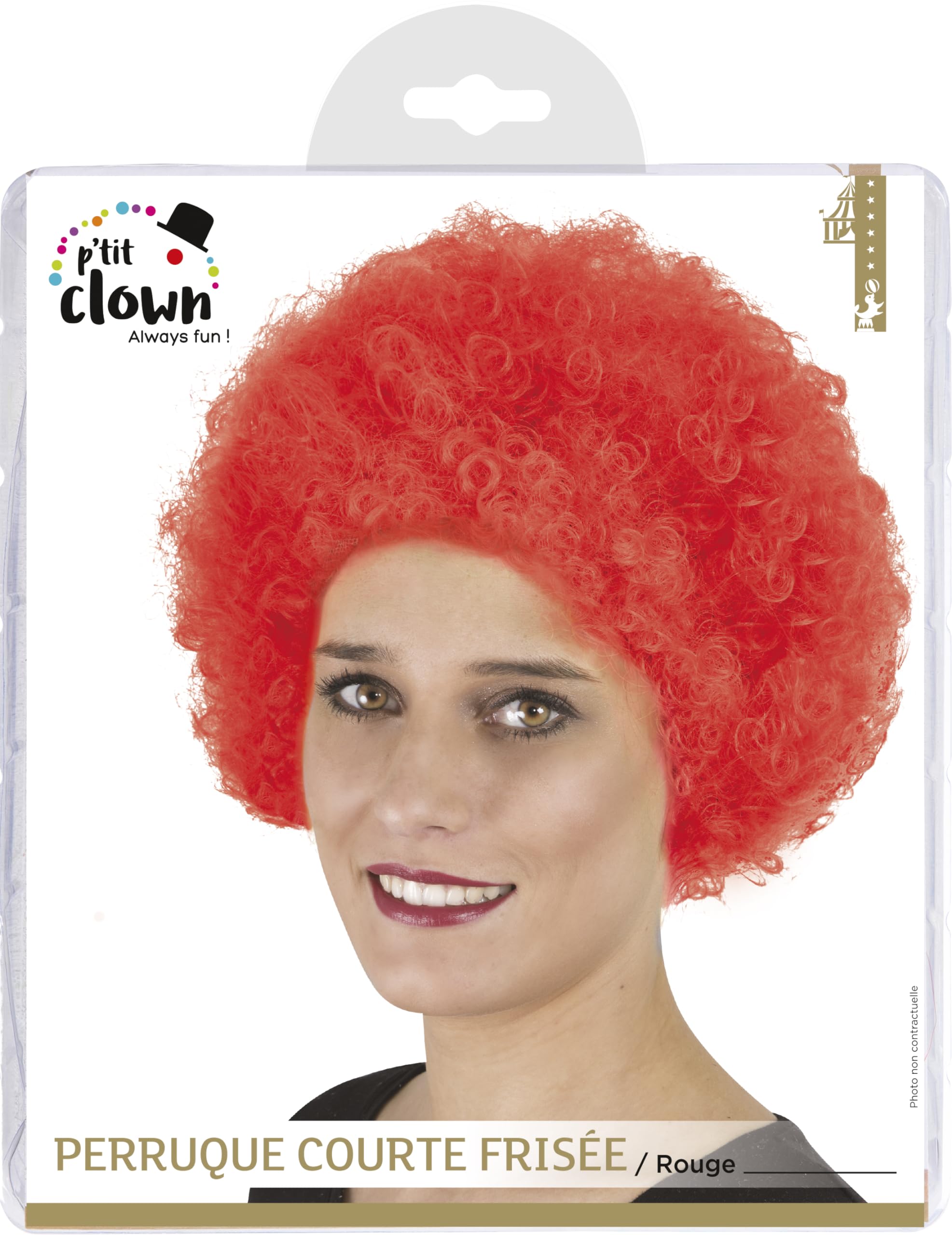 Parrucca Pagliaccio Rosso Fuzz Boland - In Lana Per Costumi Carnevaleschi - Foto 4