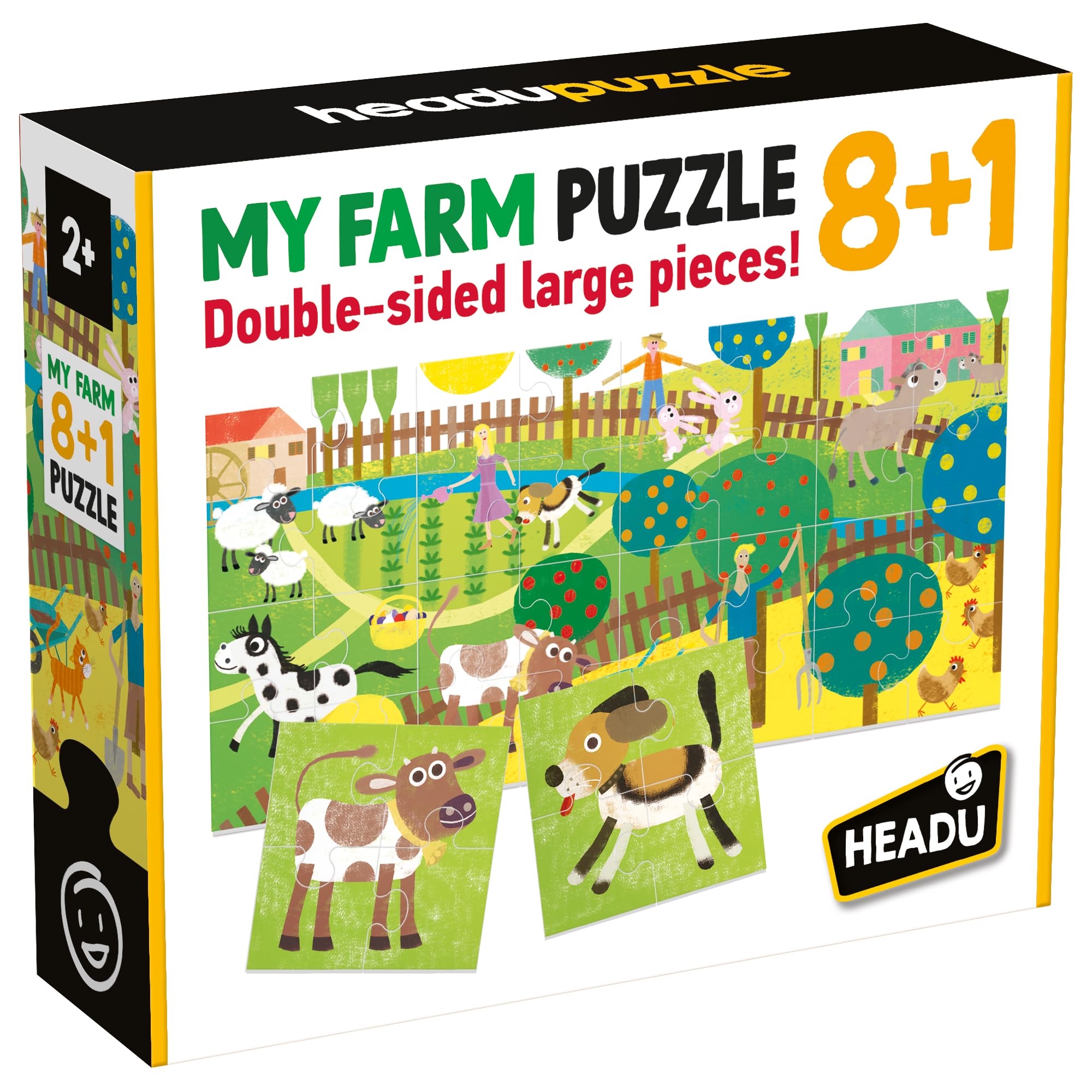 HEADU Farm Jigsaw Puzzle 8+1 Farm | Educational Toys, Ages 2+ Years, My First Farm Puzzle, Educational Fun