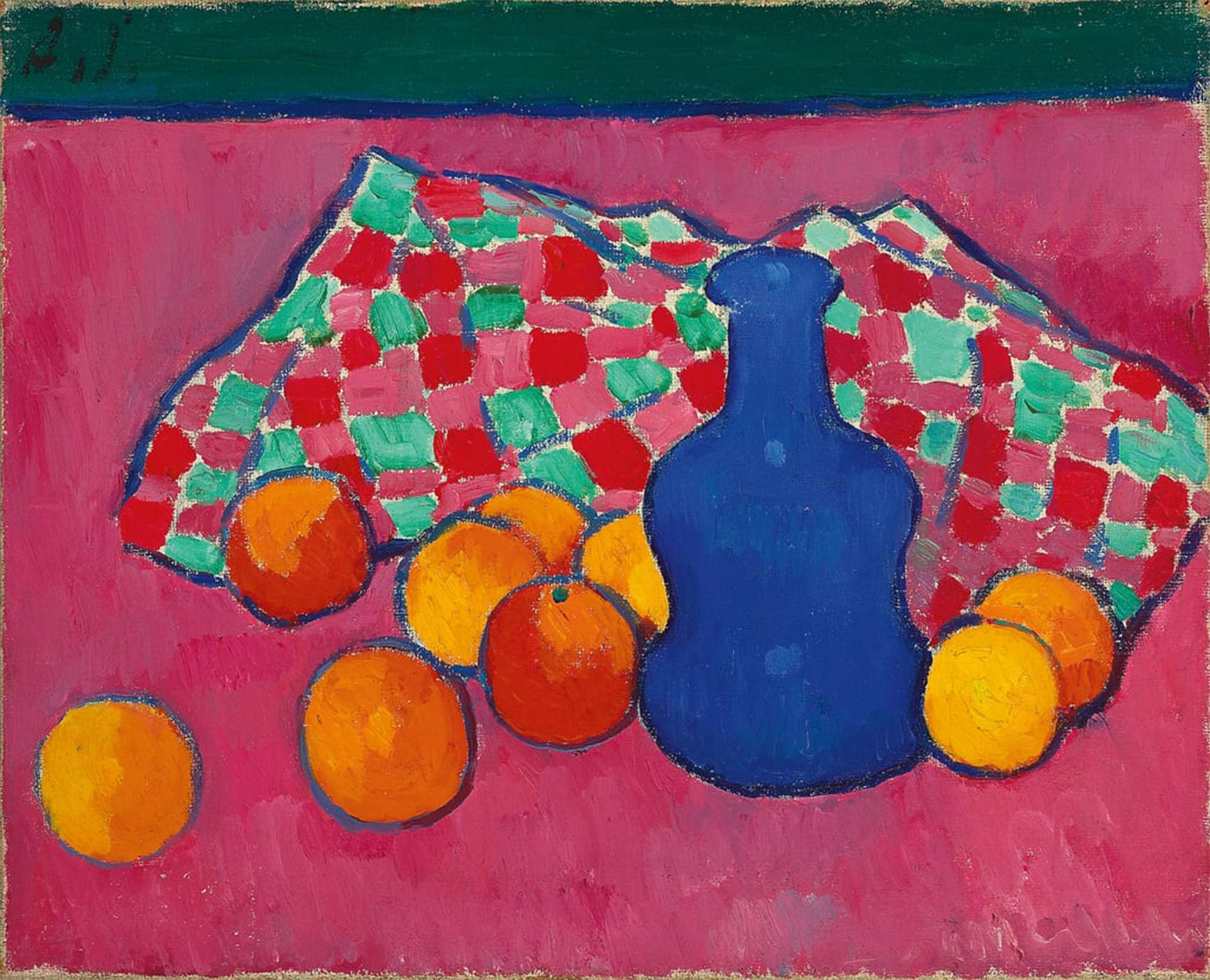 Cuadros decorativos Vaso blu con arance de Alexej Von Jawlensky laminas retro de 60x90 cm 5