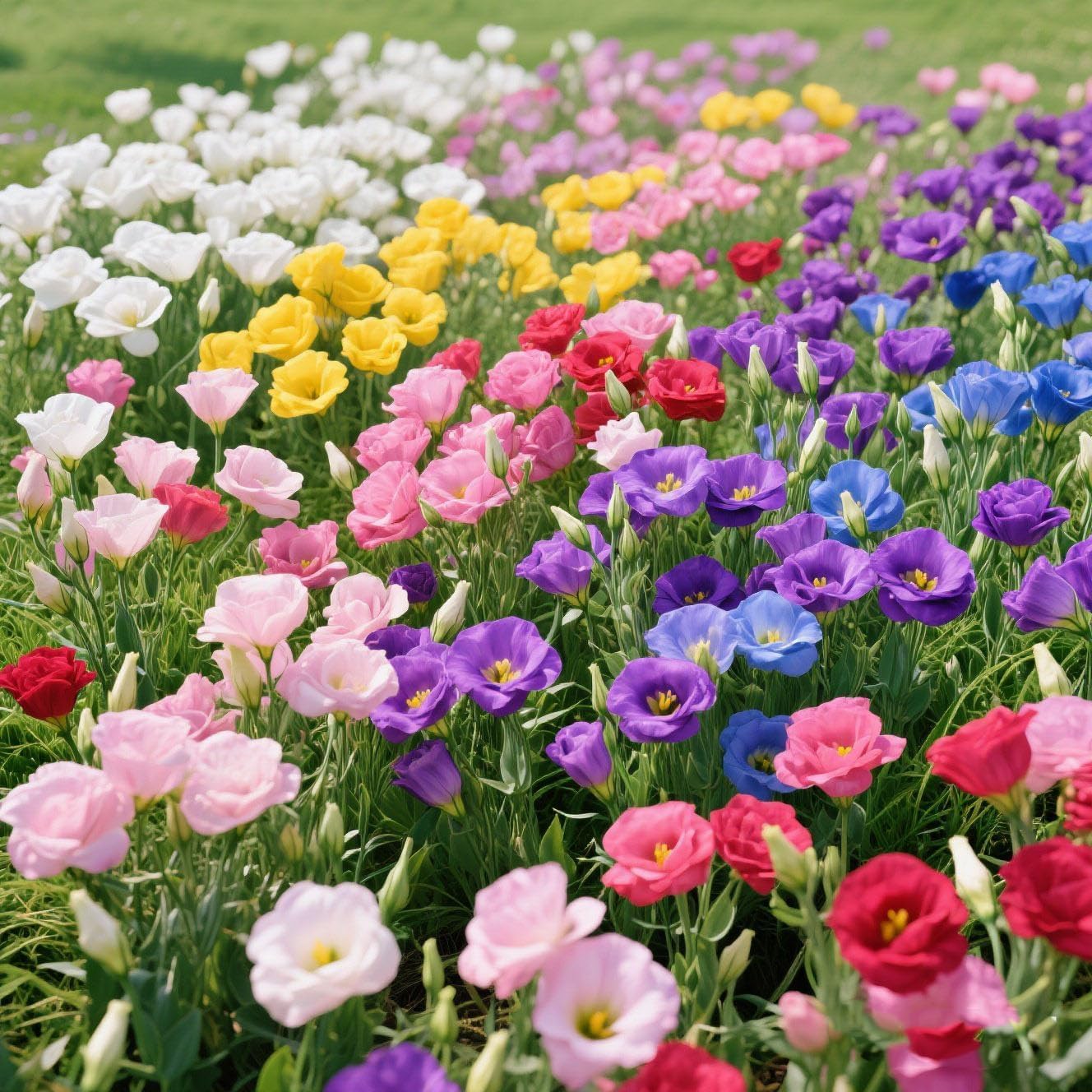 3000+ Lisianthus Seeds, Winter Hardy Mix (6 Colors), Non-GMO, Low Maintenance Perennial Flower Seeds | White, Yellow, Red, Pink, Blue, Purple