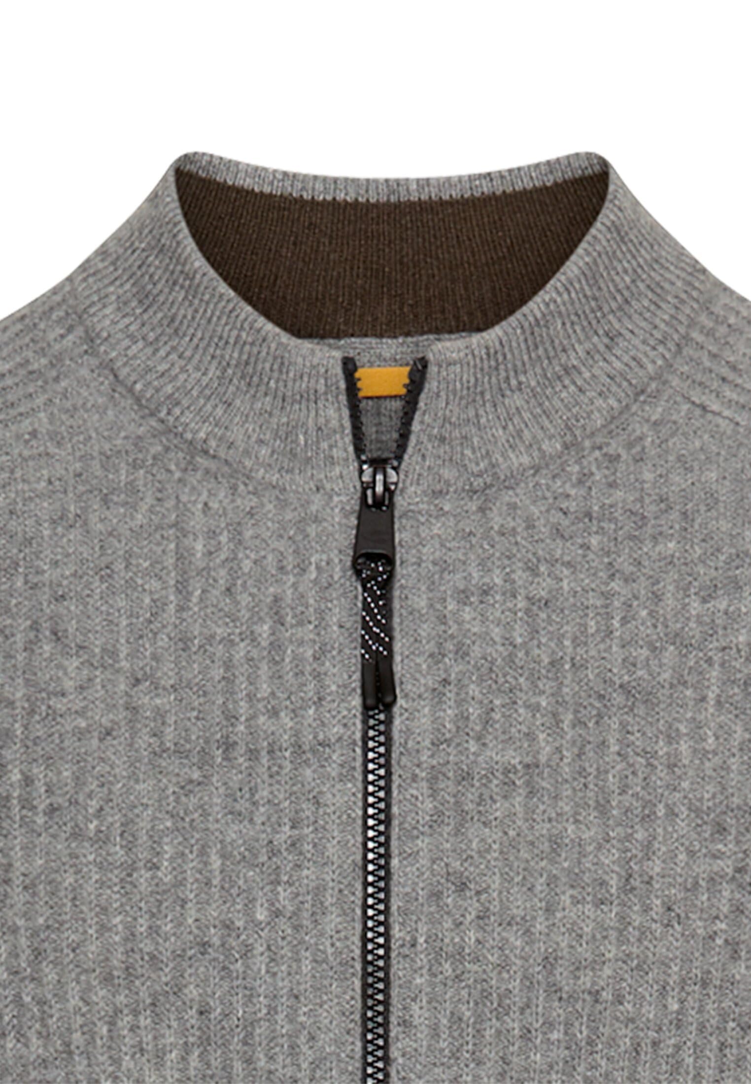 camel active Herren Strickjacke aus Reiner Lammwolle