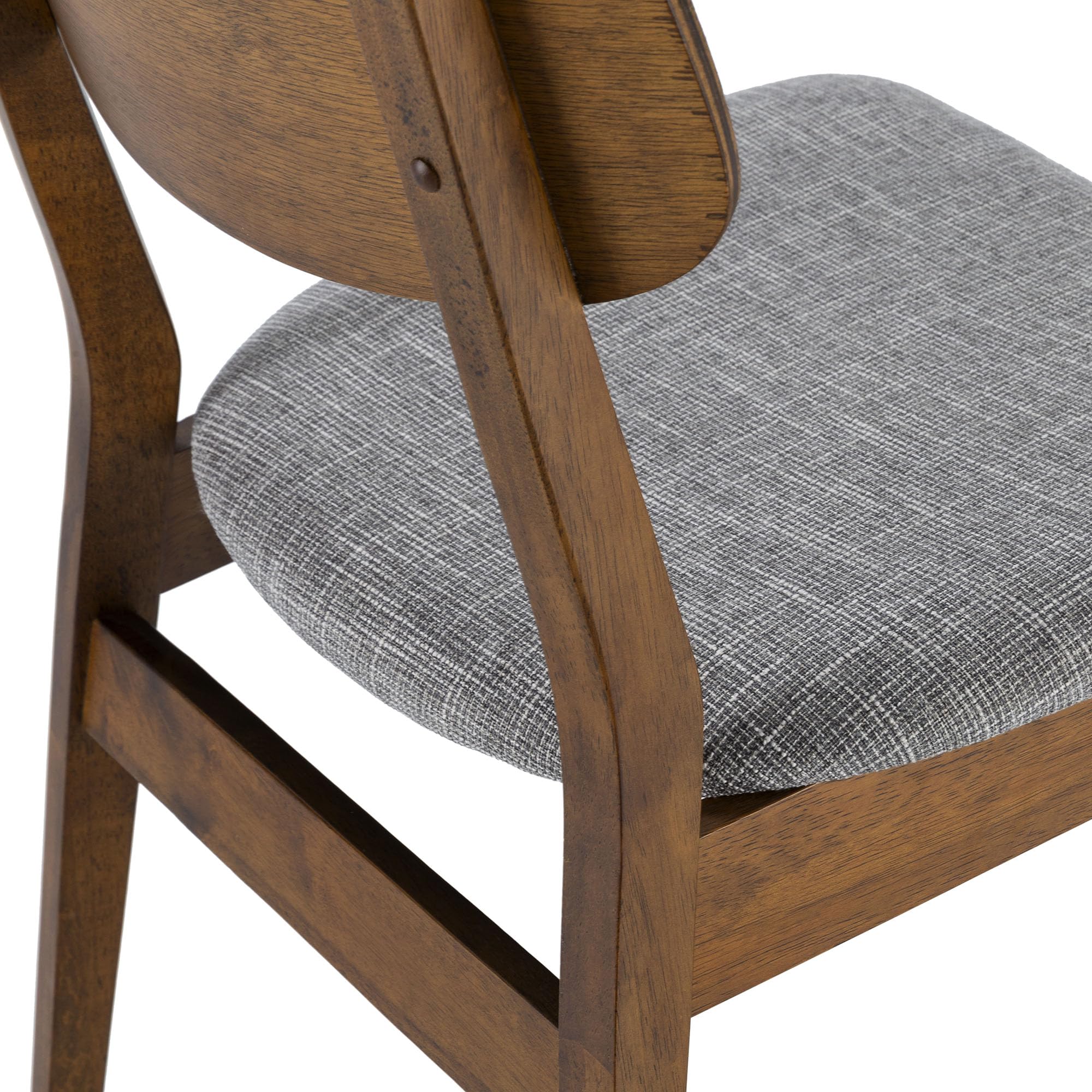 HOMN LIVING Pack 2 sillas Susi Color Nogal, Madera Maciza, 49 cm (Ancho) 52 cm (Profundo) 82 cm (Alto)