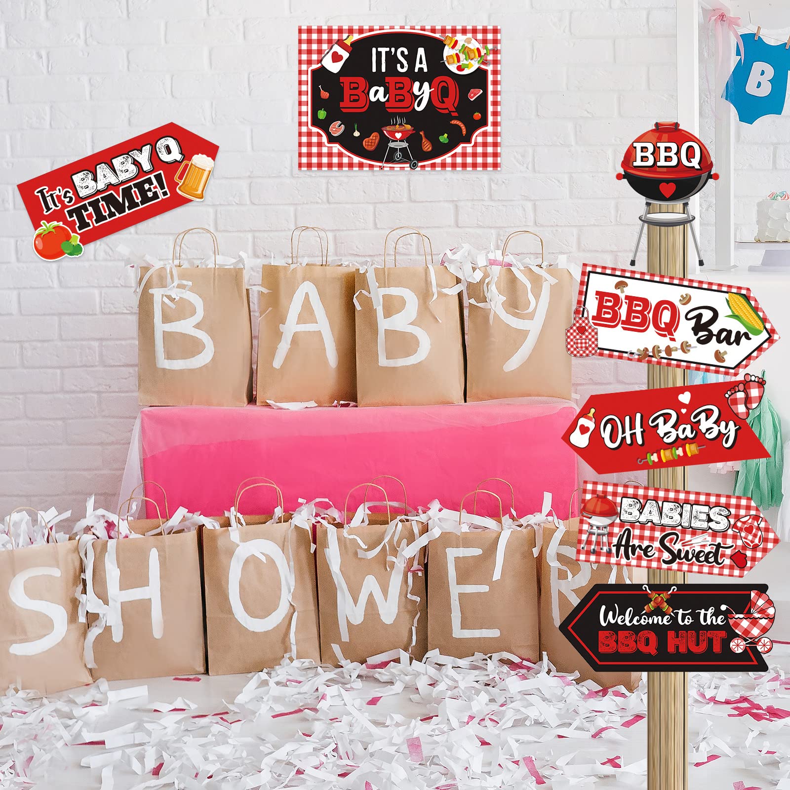 Décorations De Fête Prénatale Pour Barbecue Fournitures De Papier