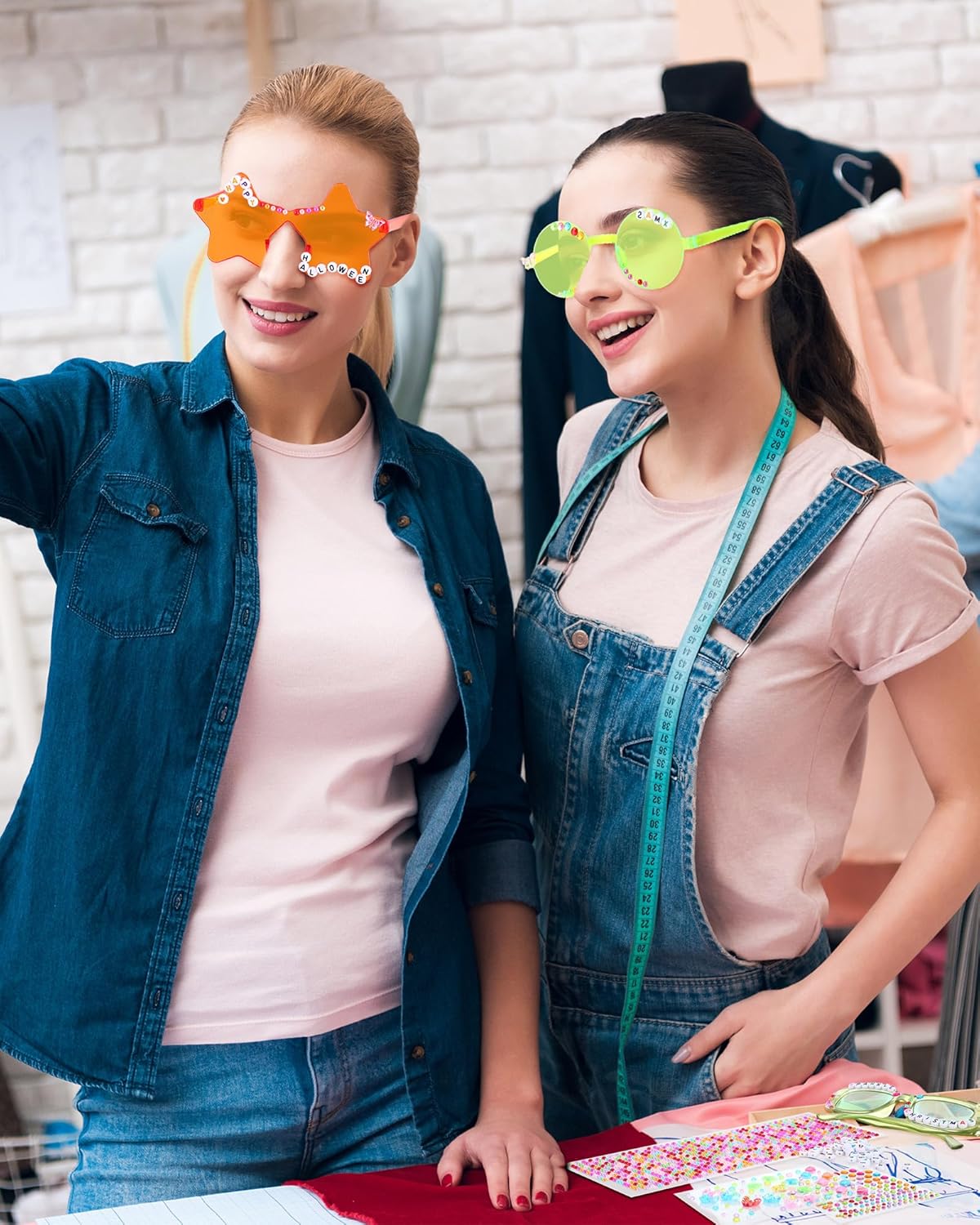 DIY Sunglasses Decorating Kit Popular Singer Party Favors Friendship Glasses Craft Bulk with Letter Bead for Women - Image 5