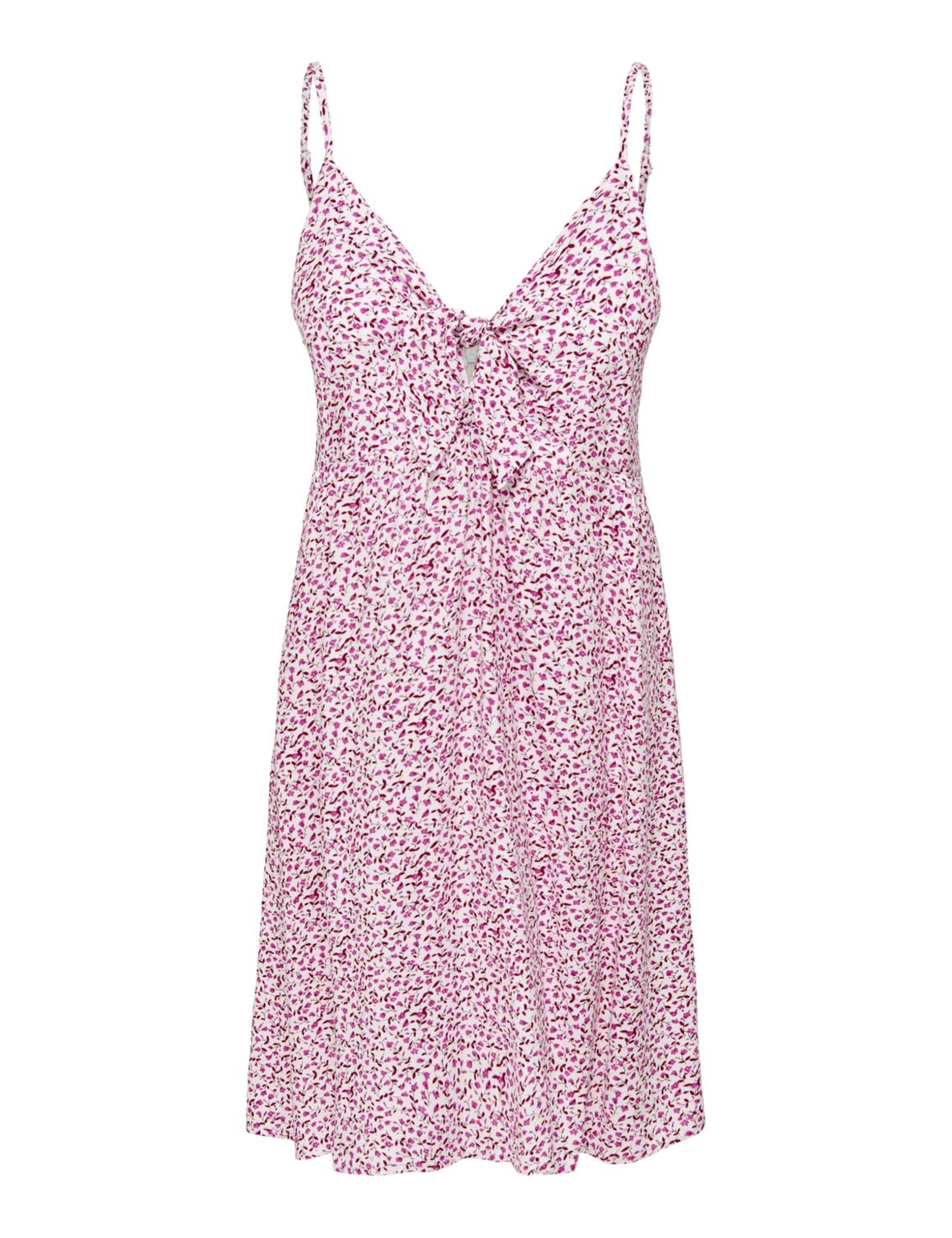 Onlnova Life Vis Jules Dress AOP, Fuchsia Fedora, M