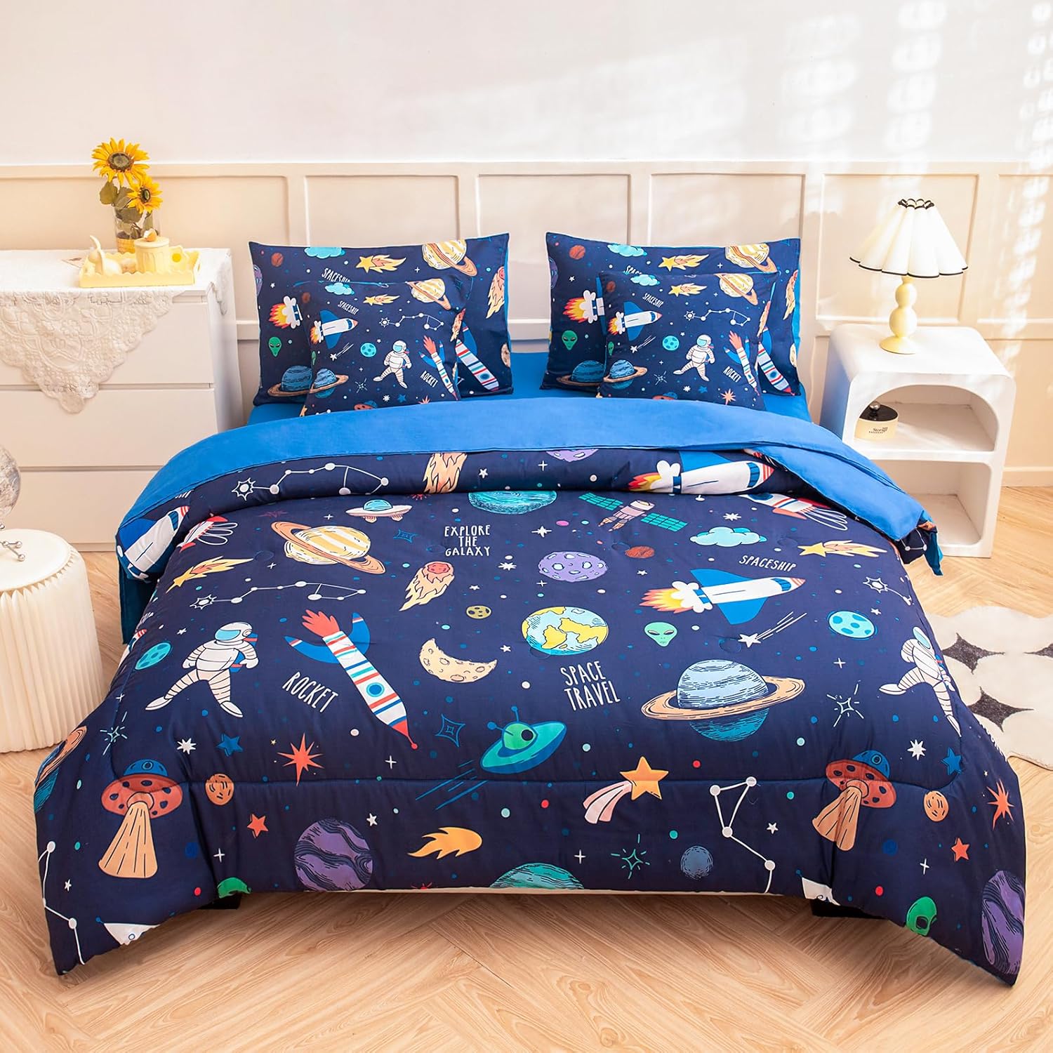 Amazon.com: Twin Bedding Sets for Boys Space Bedding,Twin Size ...
