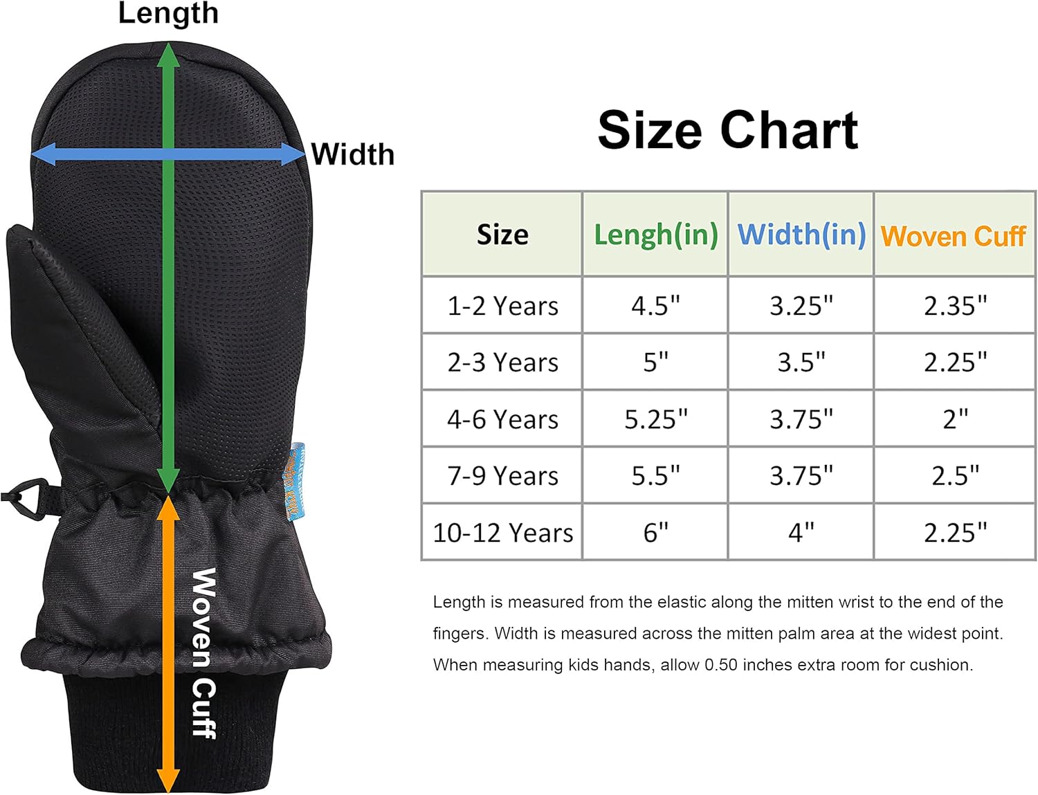 SimpliKids Children's Snow Gloves Sports Insulation Waterproof Winter Kids Ski Mittens : Sports & Outdoors