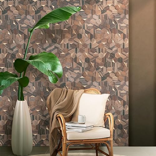 Miniatura 3 de Tilingview 10 azulejos hexagonales para cocina, mosaico de metal de PVC autoadhesivo para cocina, baño, sala de estar, decoración del hogar (12 x 12