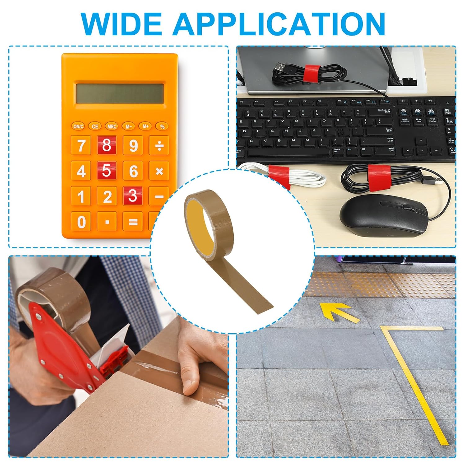 Gaffers Tape 1 in x 11 Yards, Waterproof Gaffer Floor Tape No Residue Non-Reflective Easy Tear for Indoor Outdoor Photography Electrical Cord Industrial Use, Brown