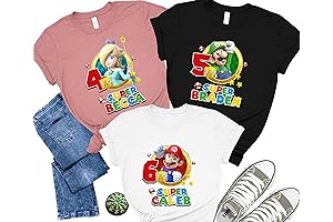 Personalized Mario Super Custom Birthday Shirt: Family-Friendly Fashion for Super Mario Fans