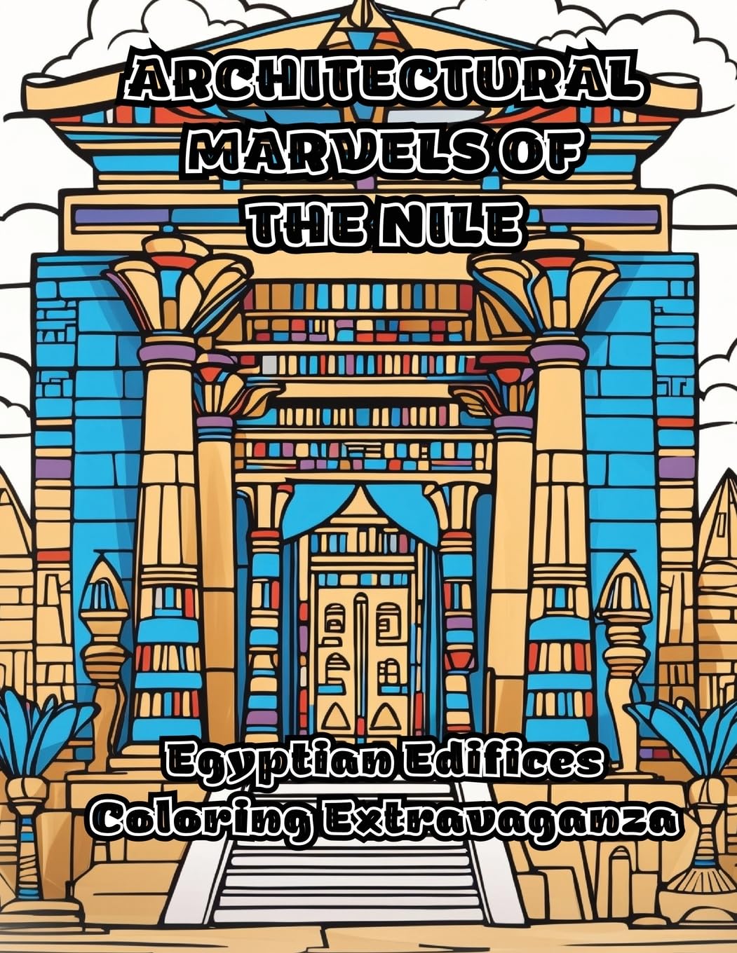 ColorzenArchitectural Marvels of the Nile: Egyptian Edifices Coloring Extravaganza