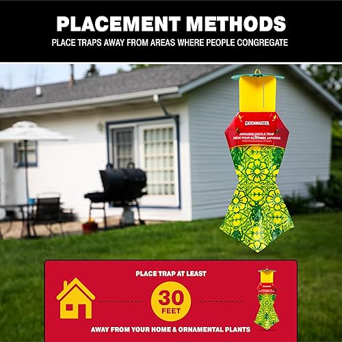 Miniatura 6 de Catchmaster - Trampa para bolsas de escarabajo japonés, paquete de 3, lista para usar al aire libre. Protección de plantas de insectos, sistema de