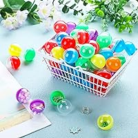 Vista 7 de Sosation 150 Pcs 1.26 Inch Gumball Vending Machine Capsules Empty Round Plastic Containers for Prizes Party Favors (Stylish Color)