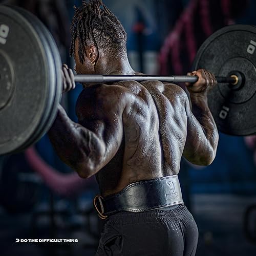 Miniatura 8 de Cinturón DMoose con hebilla de piel auténtica para weightlifting, para hombre y mujer, de 10cm y 15cm, corrector de postura para entrenamiento en