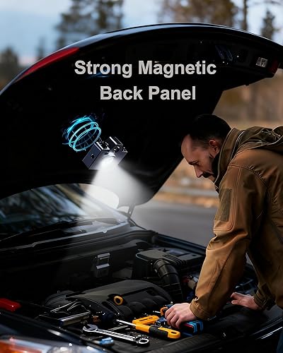 Miniatura 5 de Luces LED de camping portátil, luces a pilas, brillo y color ajustables, linterna recargable con magnética, IPX5 impermeable, luces de tienda de