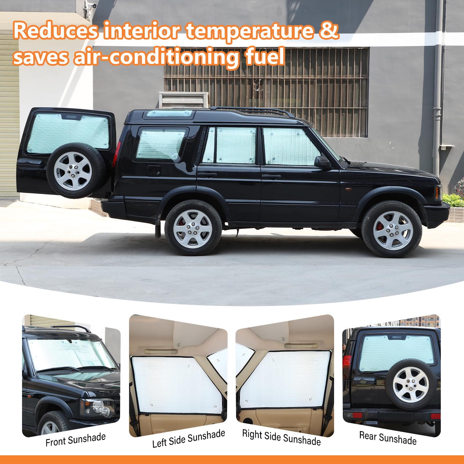 Parasol para parabrisas de coche compatible con LR Discovery 2 L318 1998-2003, parasol plegable para ventana trasera, cubierta de sombra de ventana trasera bloquea los rayos UV y mantiene el vehículo
